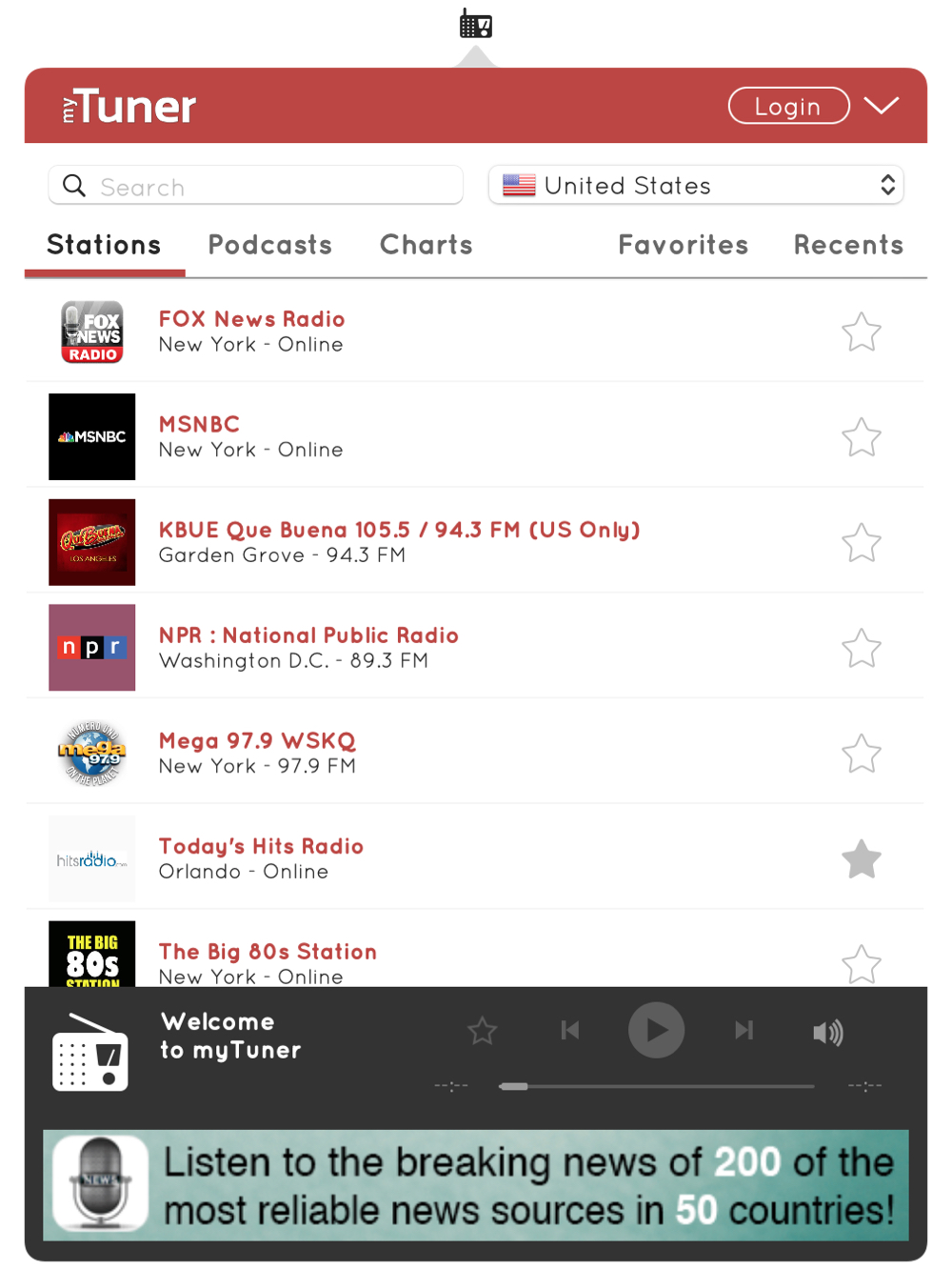 myTuner Radio App on Mac