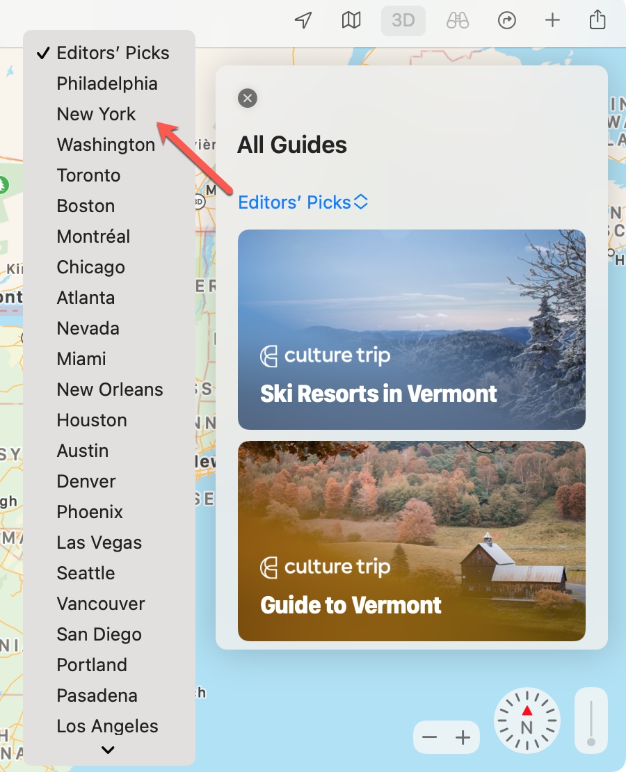 Maps Editors Picks and Cities