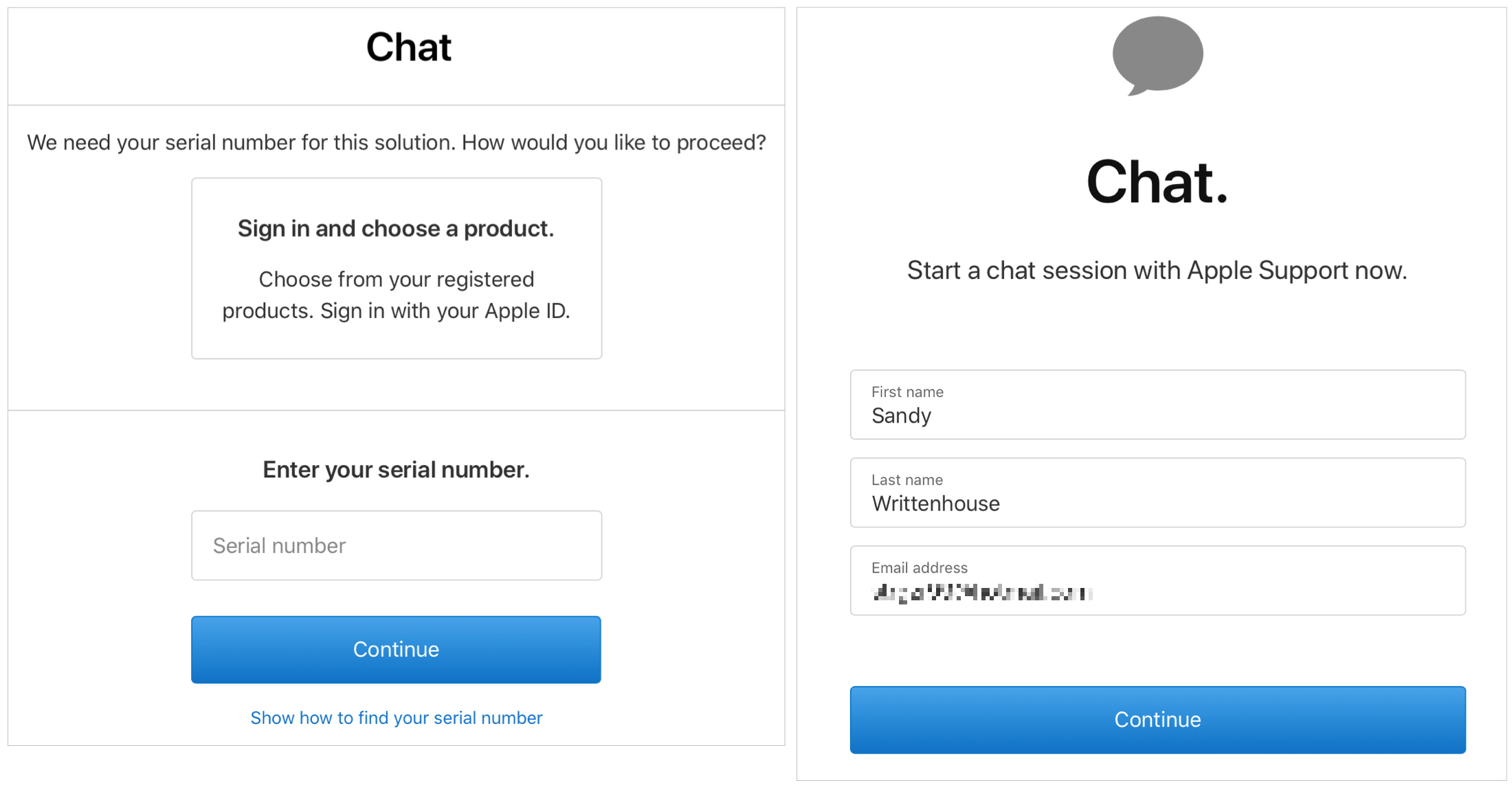 Live apple chat to Careers at
