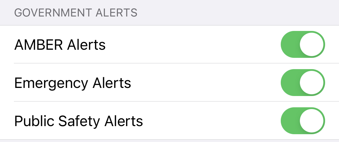 Apple Emergency Alerts