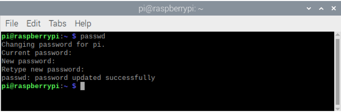 Change Raspberry Pi Password in Terminal