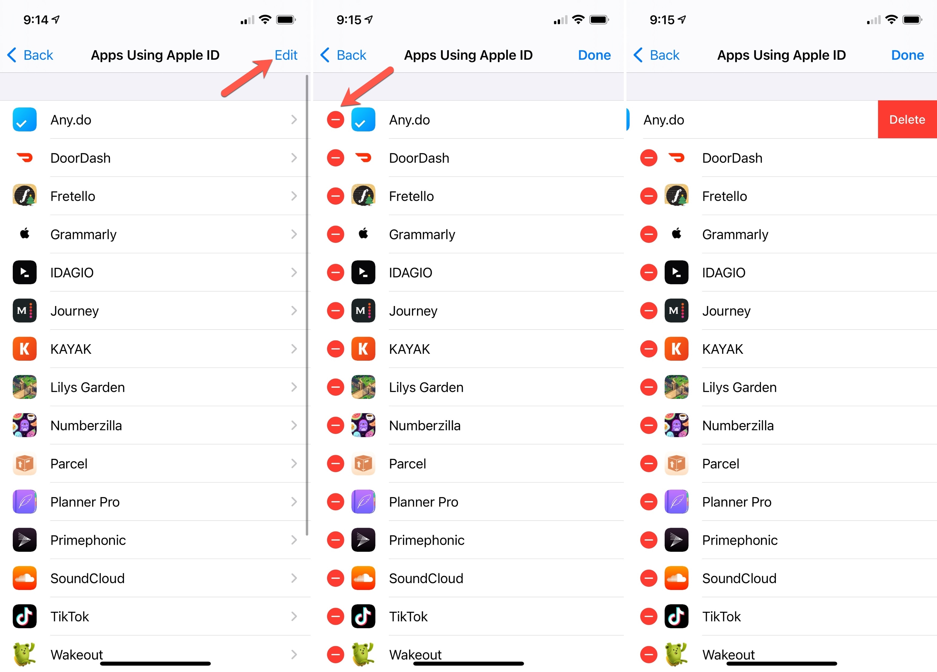 Edit Apps Using Apple ID on iPhone