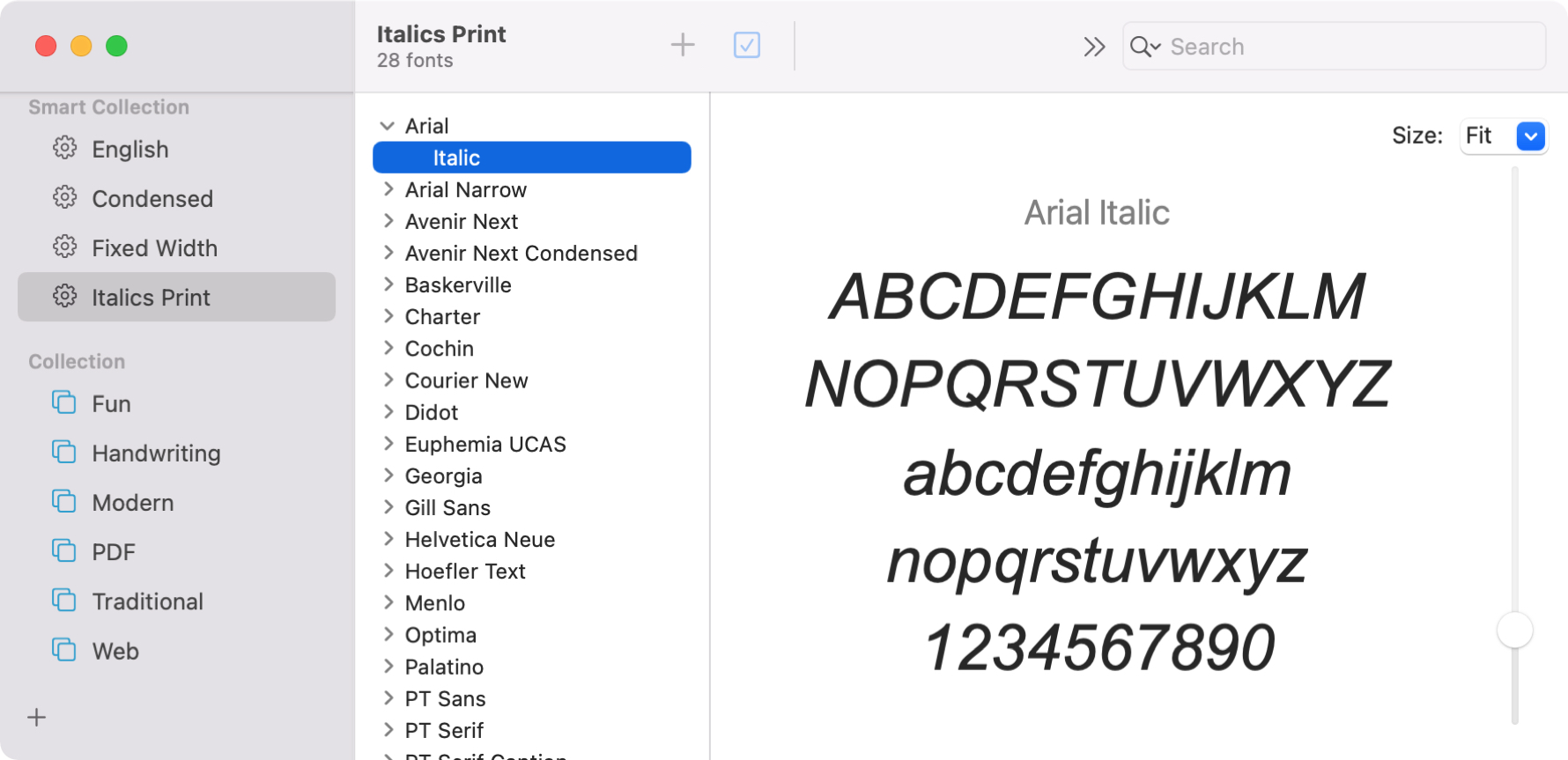 Font Book Collection Mac