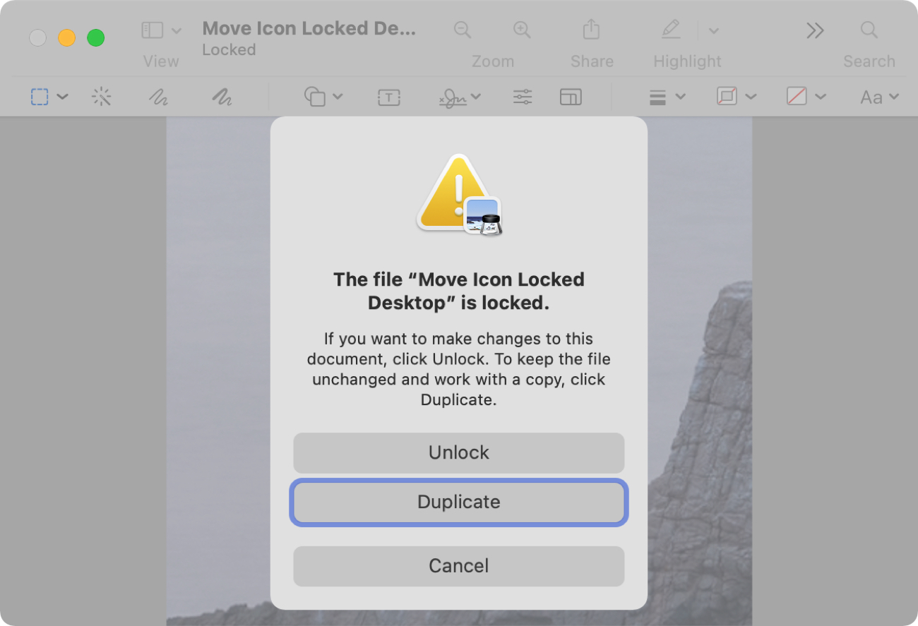 No Edit Locked in Preview on Mac