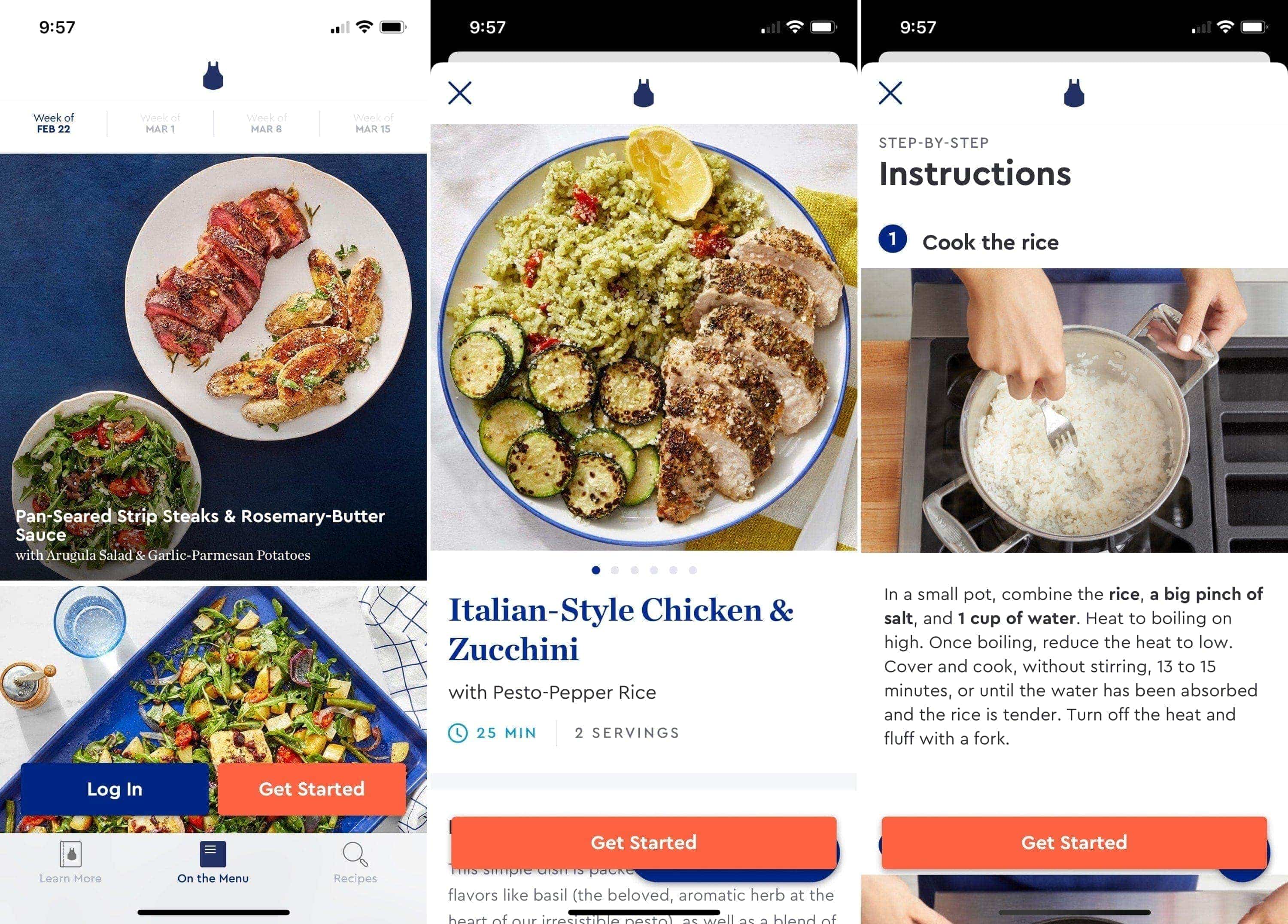 Blue Apron Meal Delivery on iPhone