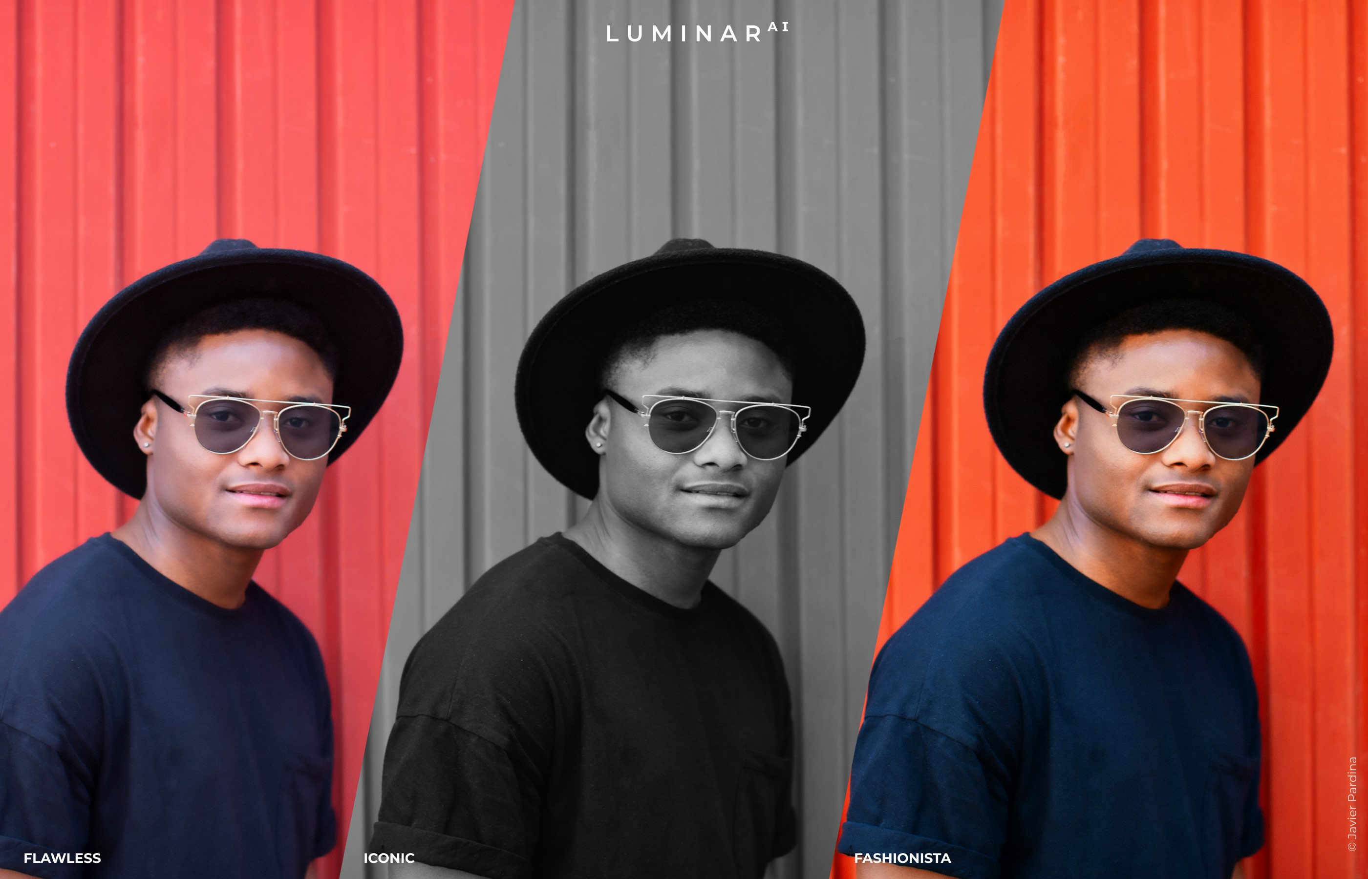 Edit portraits in Luminar for Mac and Windows - before and after