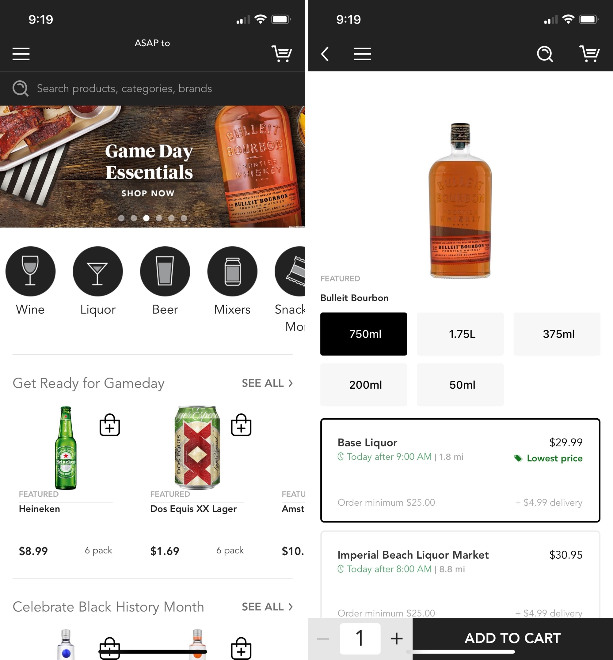 Minibar Alcohol Delivery for iPhone
