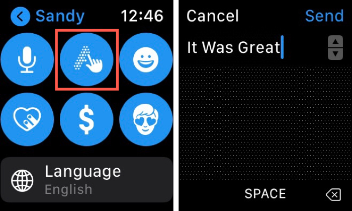 Scribble Messages on Apple Watch