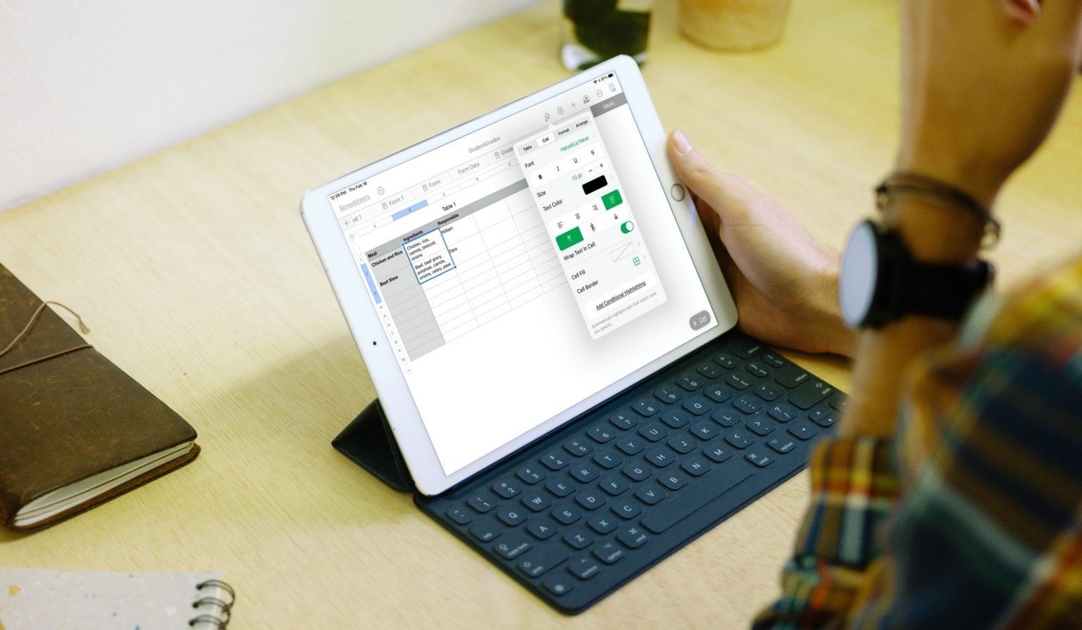 How to wrap text in the Numbers app to display all your data