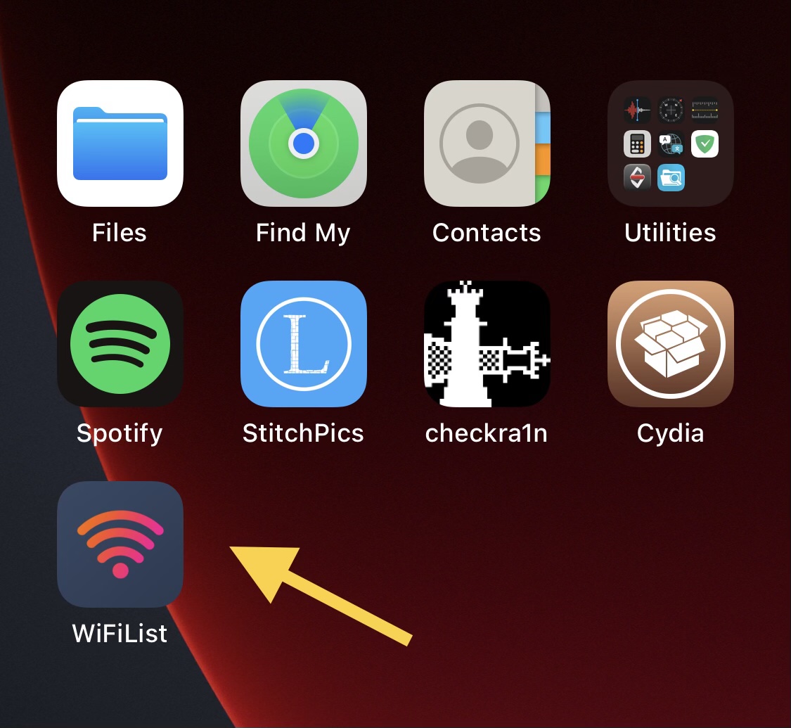 SmartNetwork iOS 15-16 WiFiList app.