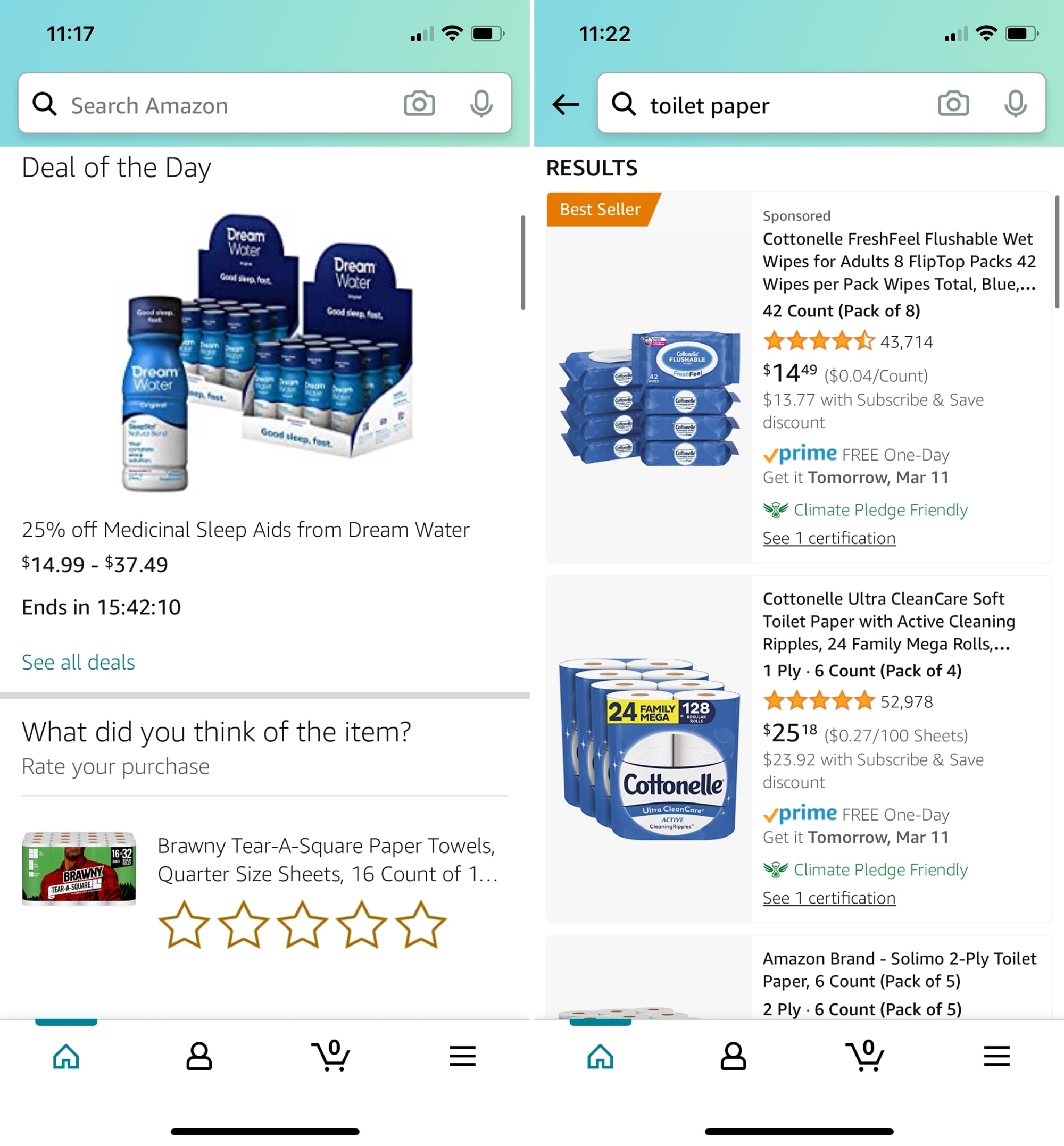Amazon Household Supplies on iPhone