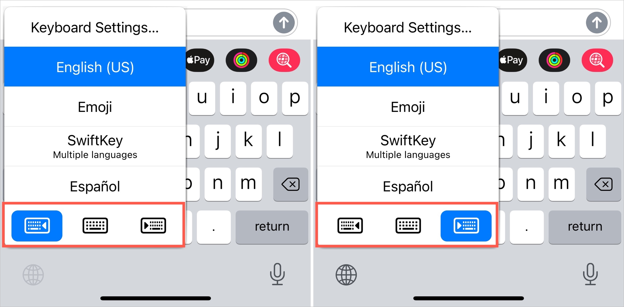 One-Handed Keyboard on iPhone
