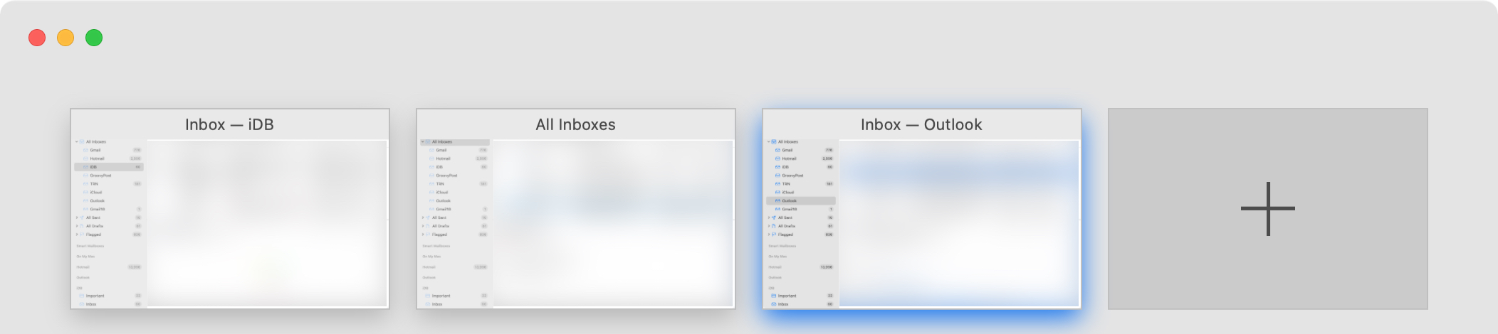 Tab Overview in Mail on Mac