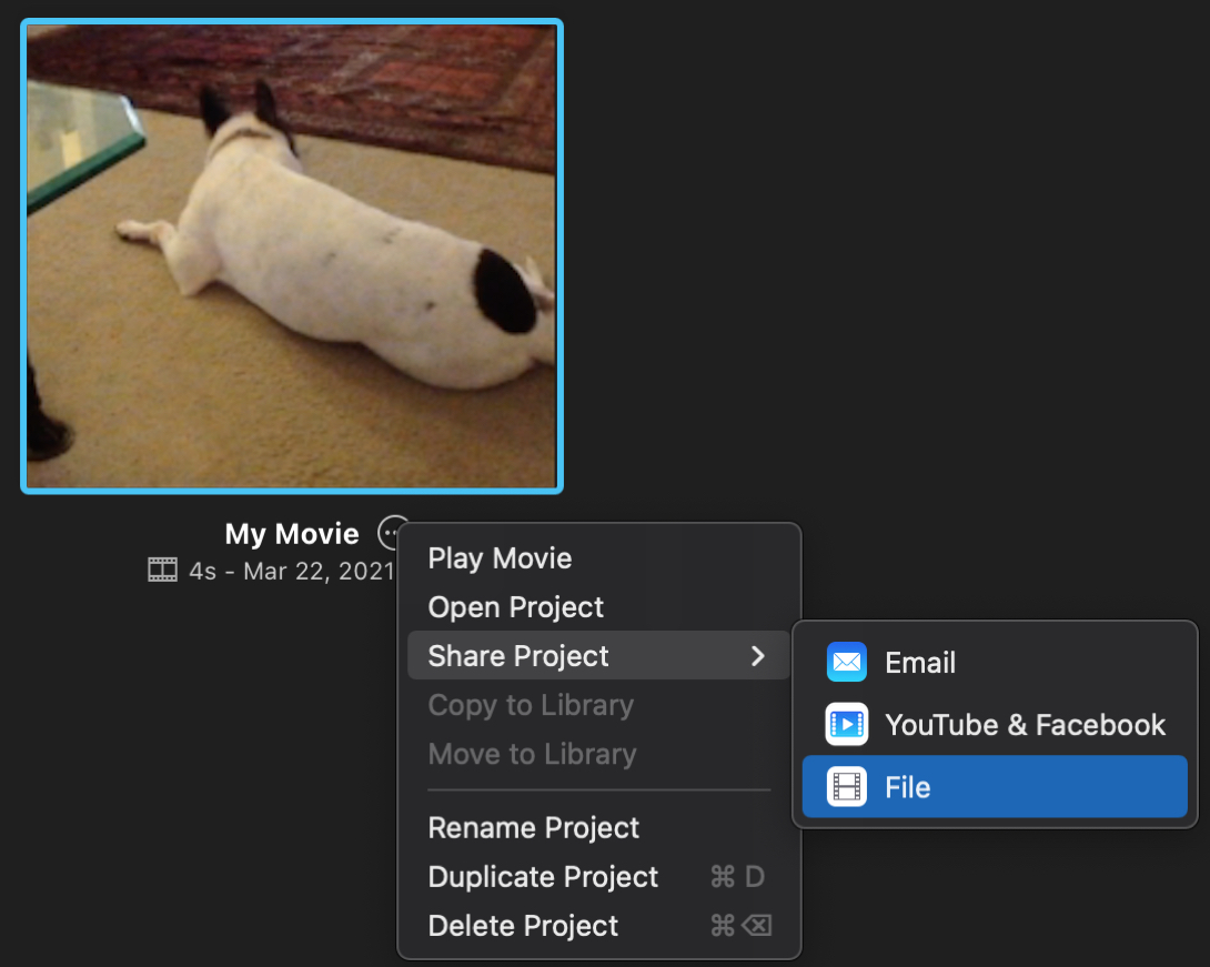 iMovie Share Project File