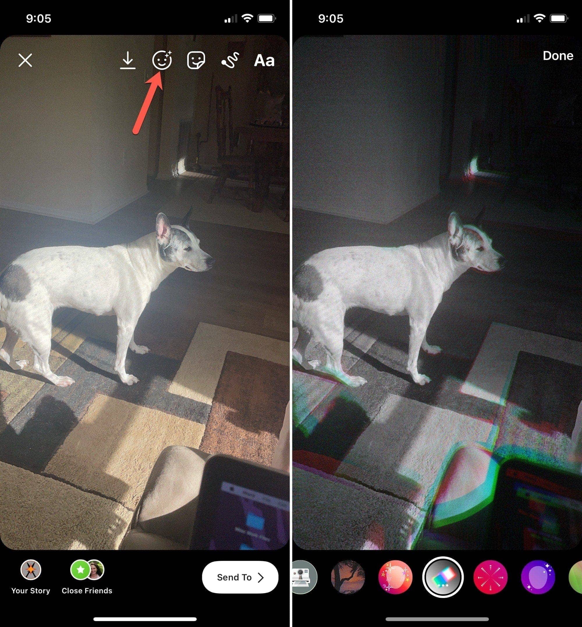 Add an Effect to an Instagram Story