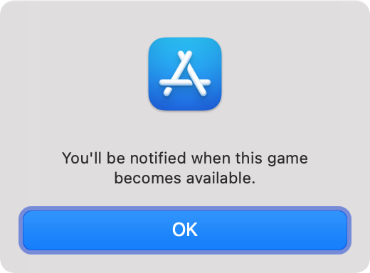 Apple Arcade on Mac Get a New Game Notification