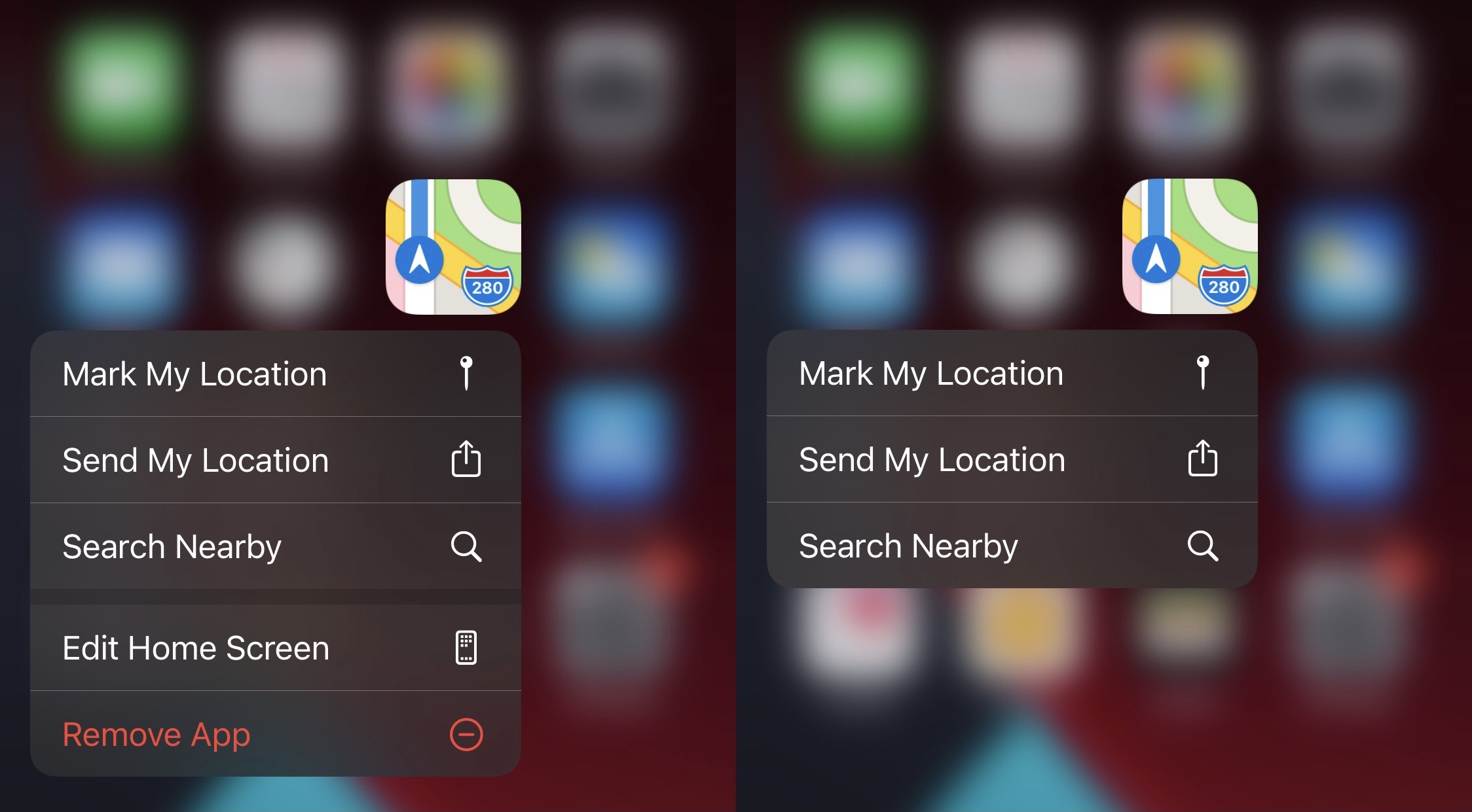 Remove junk from Home Screen 3D Touch menus.