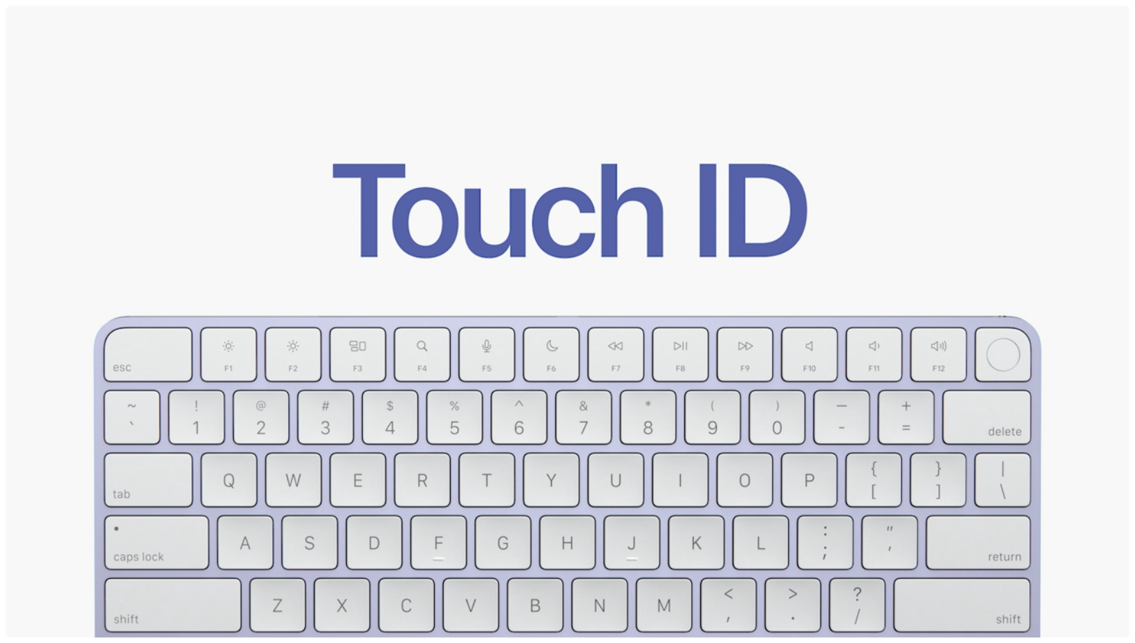 Apple's promotional image for Magic Keyboard with Touch ID