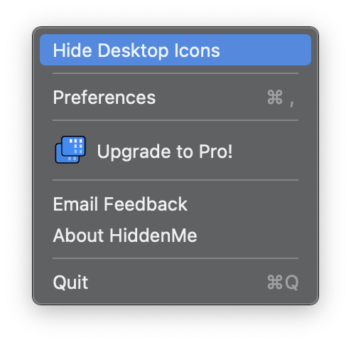 Hide Desktop icons