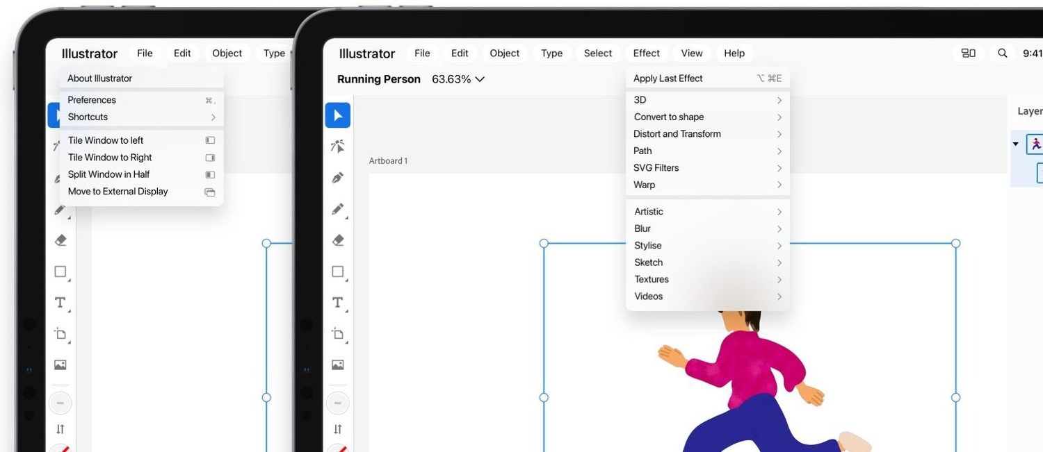 Concept multitâche iPadOS de Vidit Bhargava envisageant des menus de type Mac sur iPad