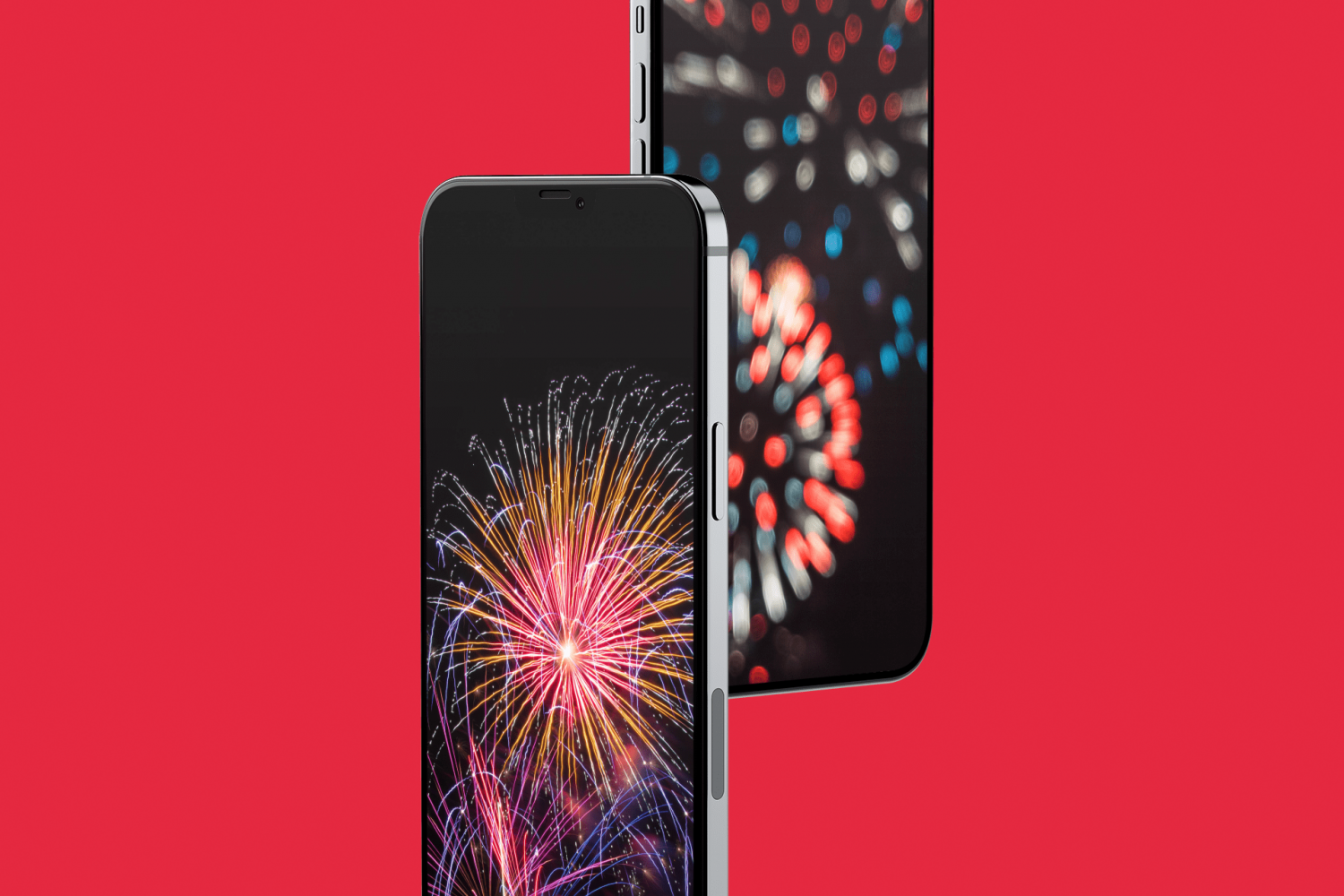 independence day iPhone fireworks wallpaper mockup