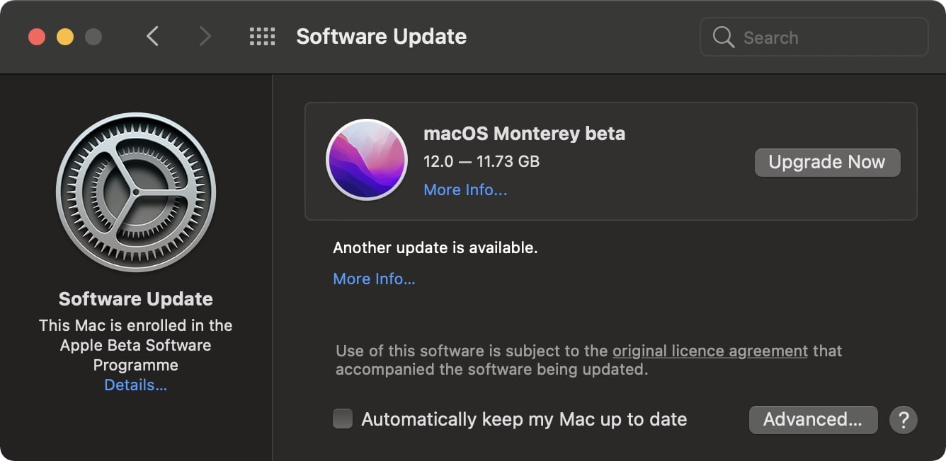 install macOS 12 Monterey public beta