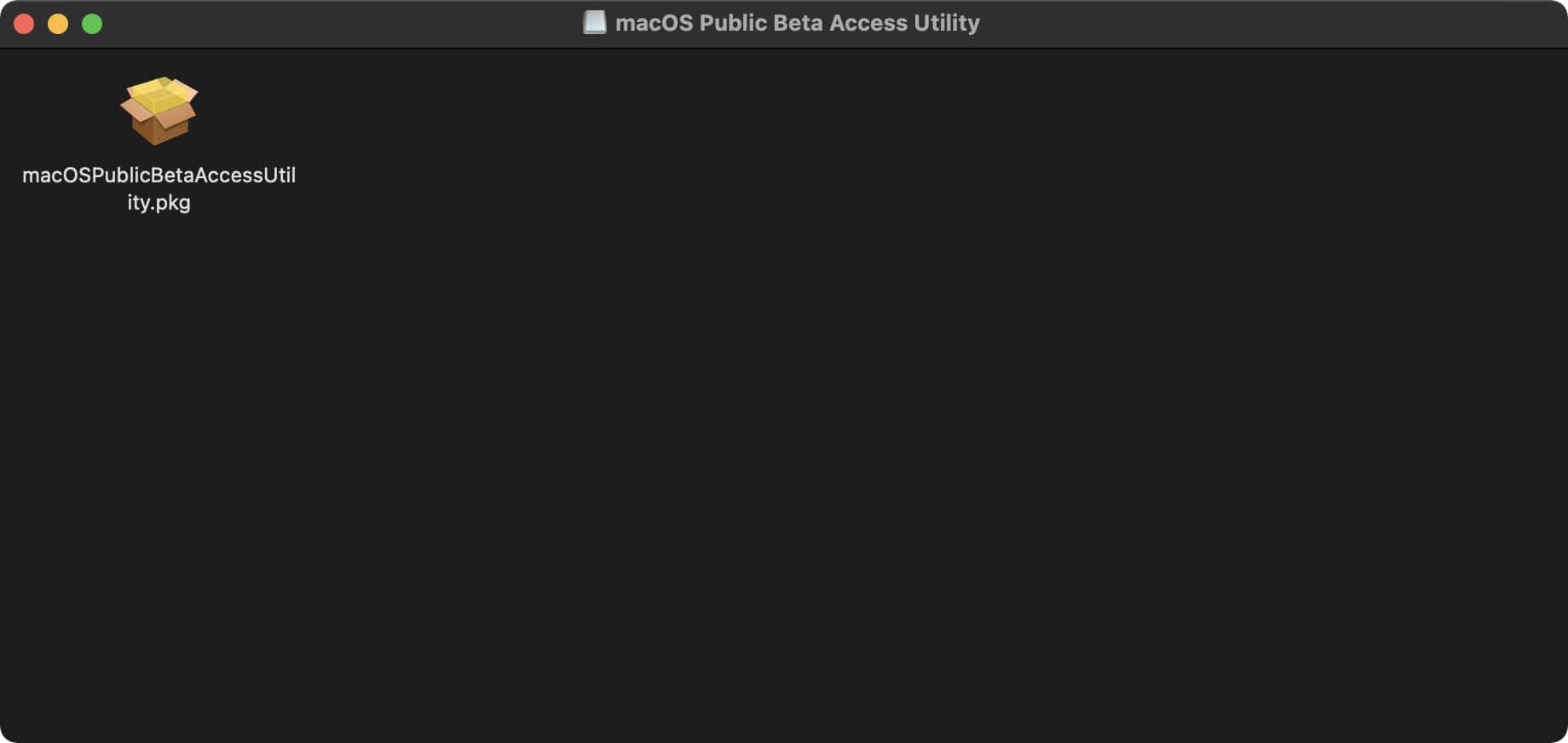 macOS public beta access package