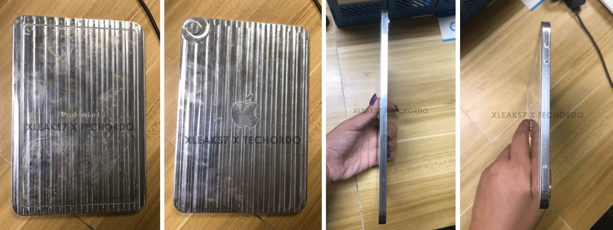 A series of images showing a claimed manufacturing mold for the sixth-generation iPad mini