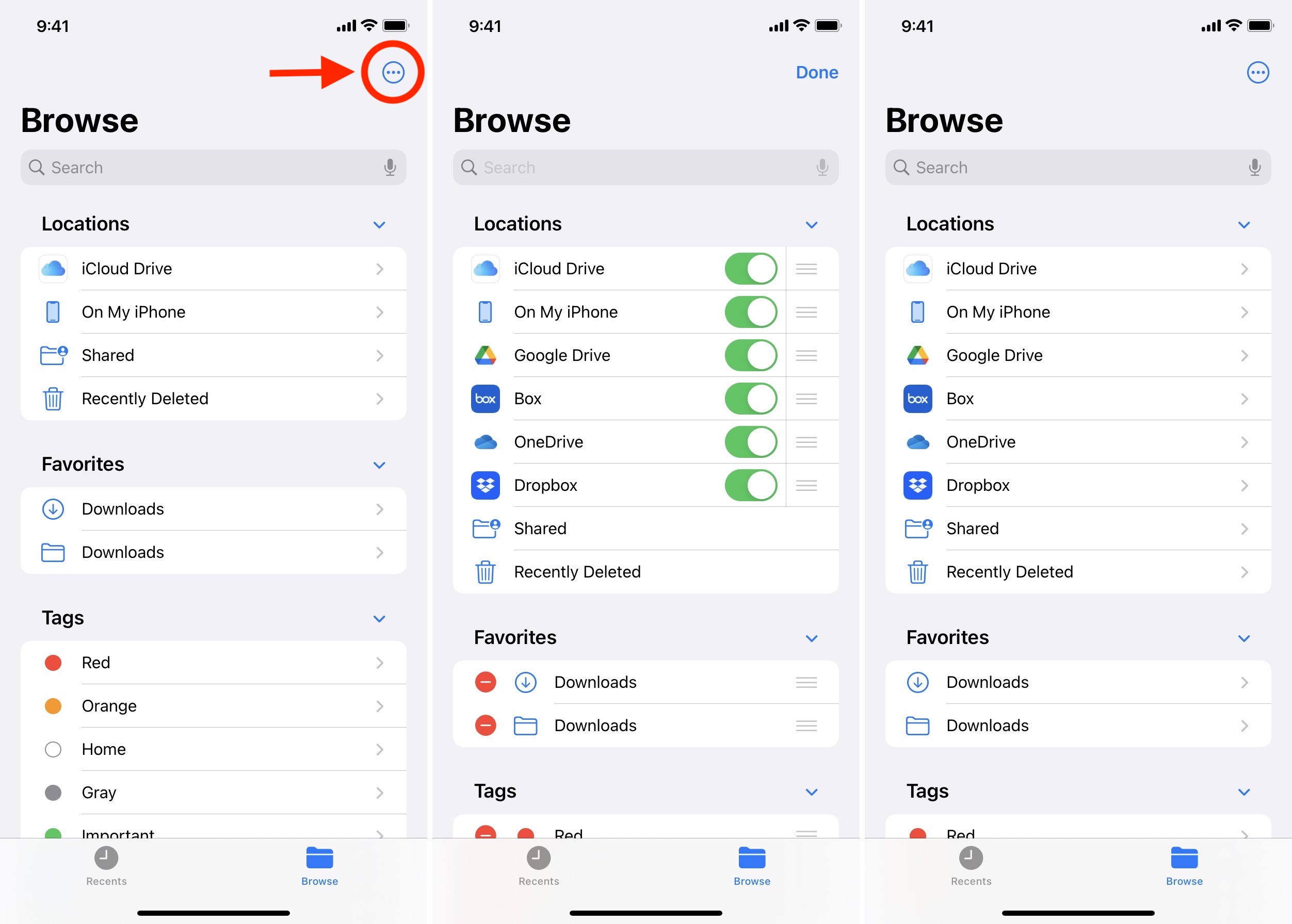 How to add Google Drive, Dropbox and other services in iPhone iPad Files app