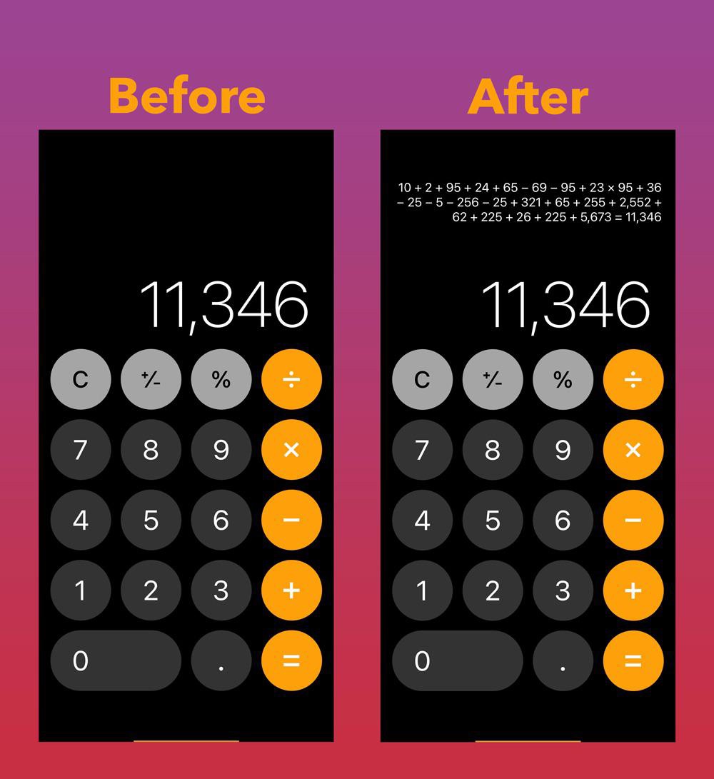PerfectCalc lets iPhone Calculator app users see the math they enter before output