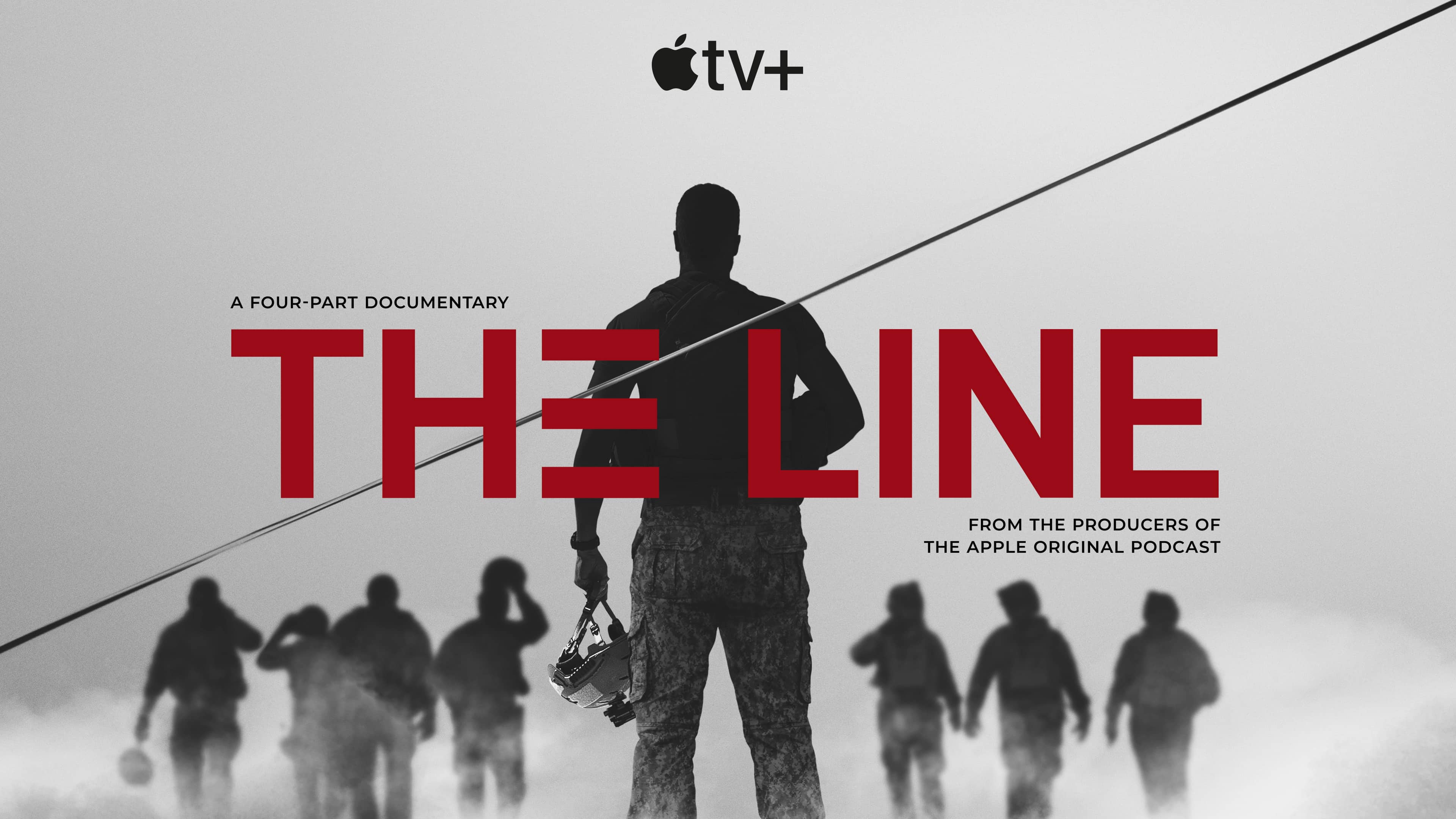 Poster artwork for the Apple TV+ documentary called "The Line"