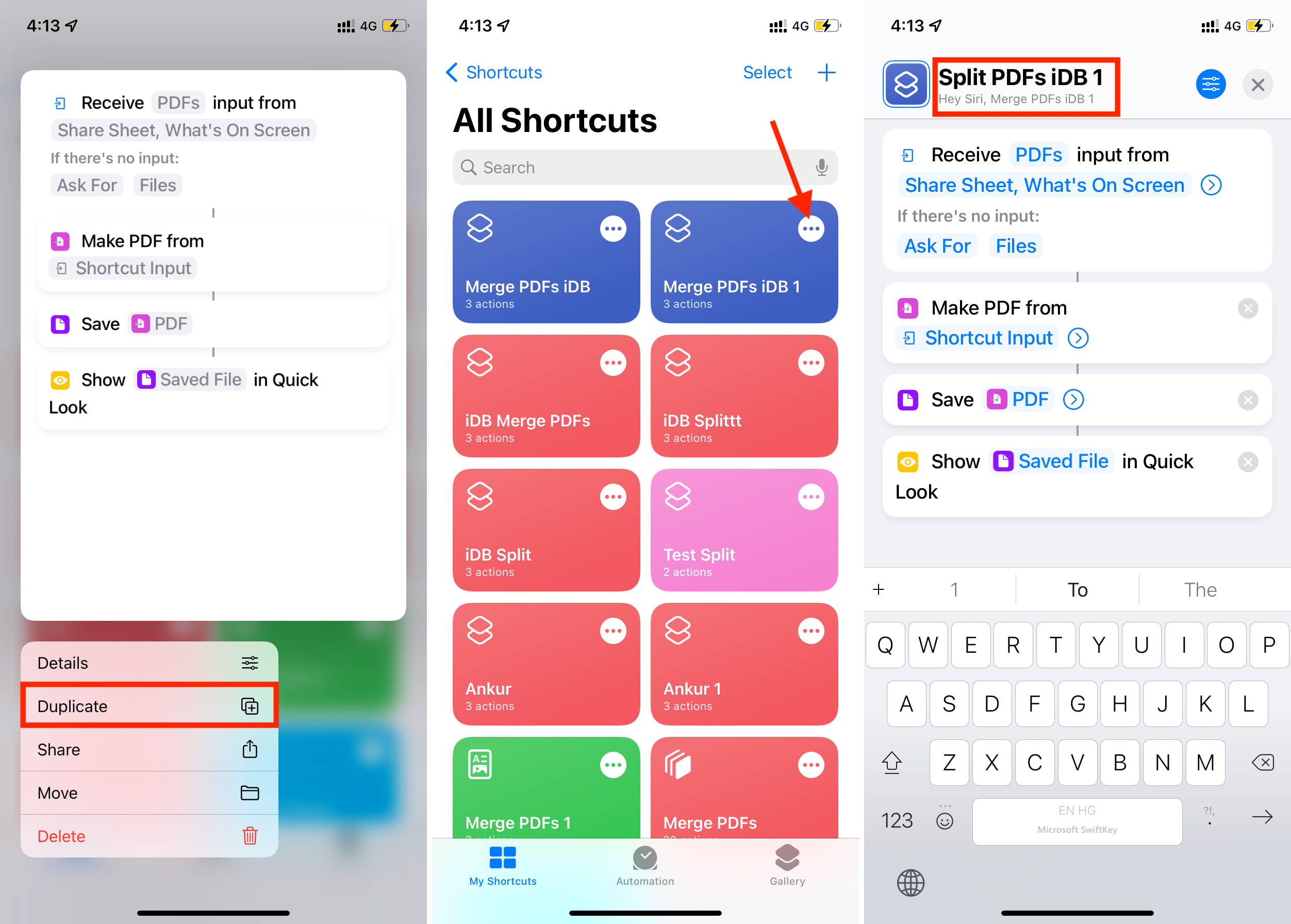 Duplicating an iOS Shortcut