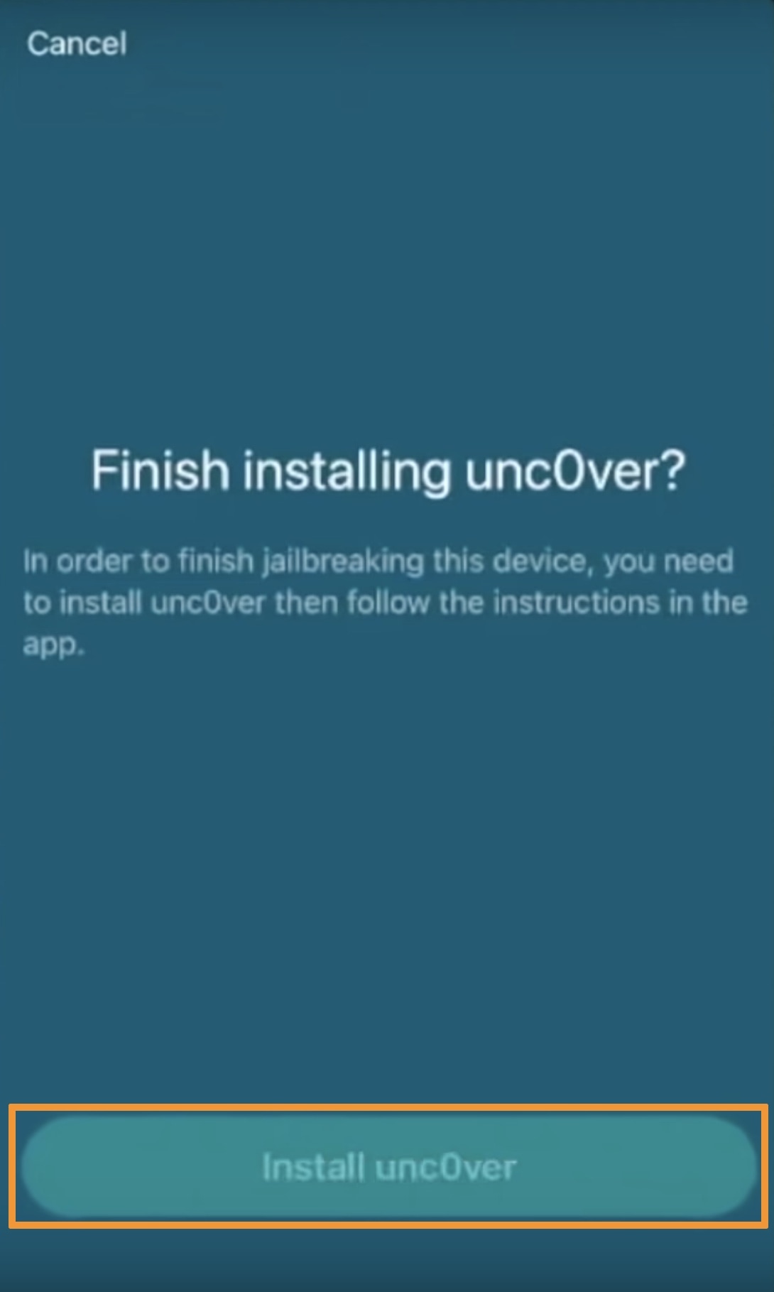 Install Unc0ver