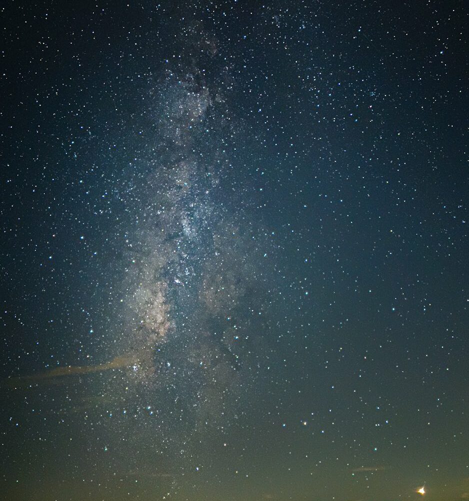 An image showing a 30-second exposure of the Milky Way taken with the iPhone 13 Pro Max camera in Apple's ProRaw format and edited in Adobe Lightroom