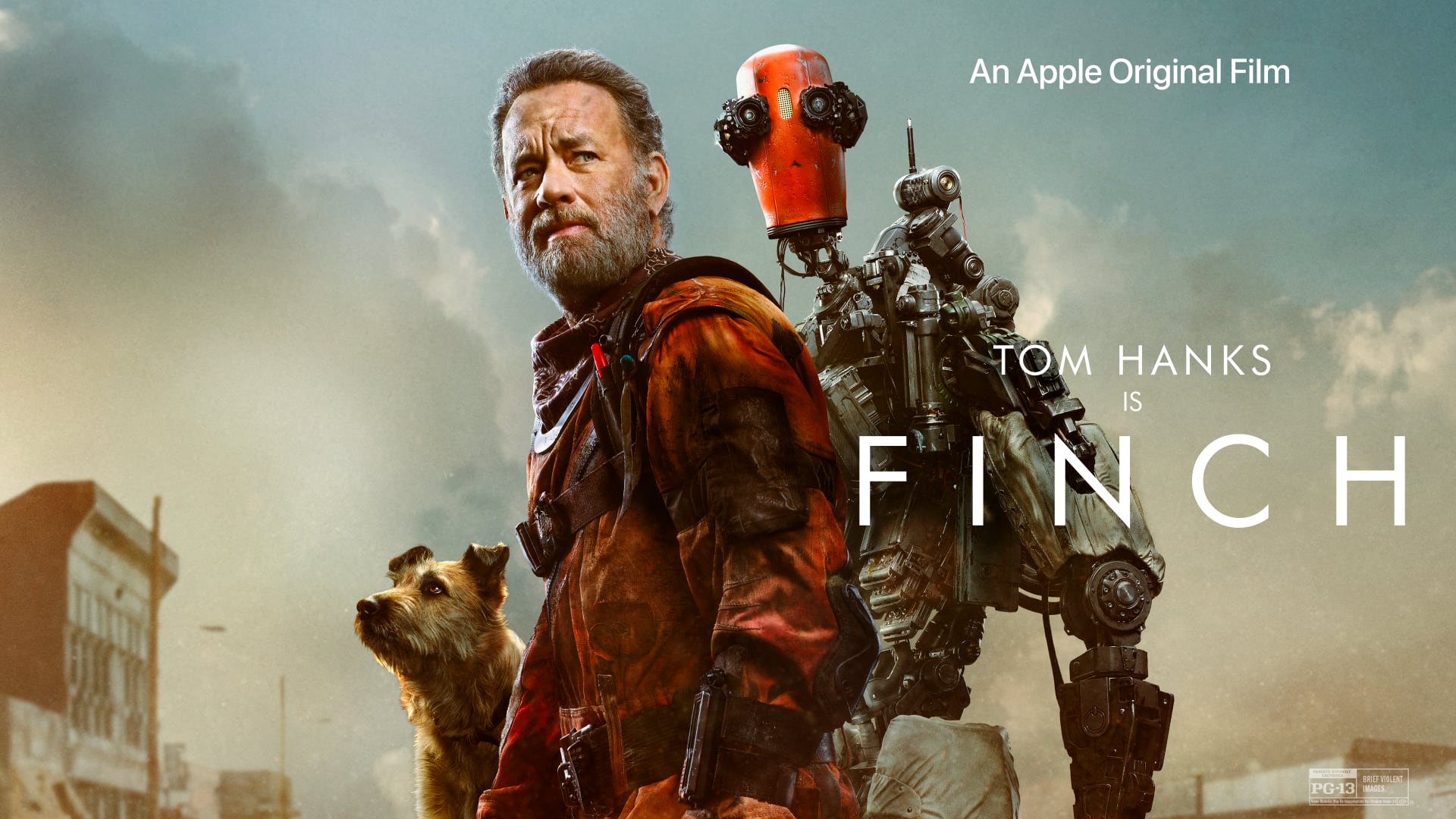 Poster artwork for the Apple TV+ sci-fi drama "Finch" starring Tom Hanks
