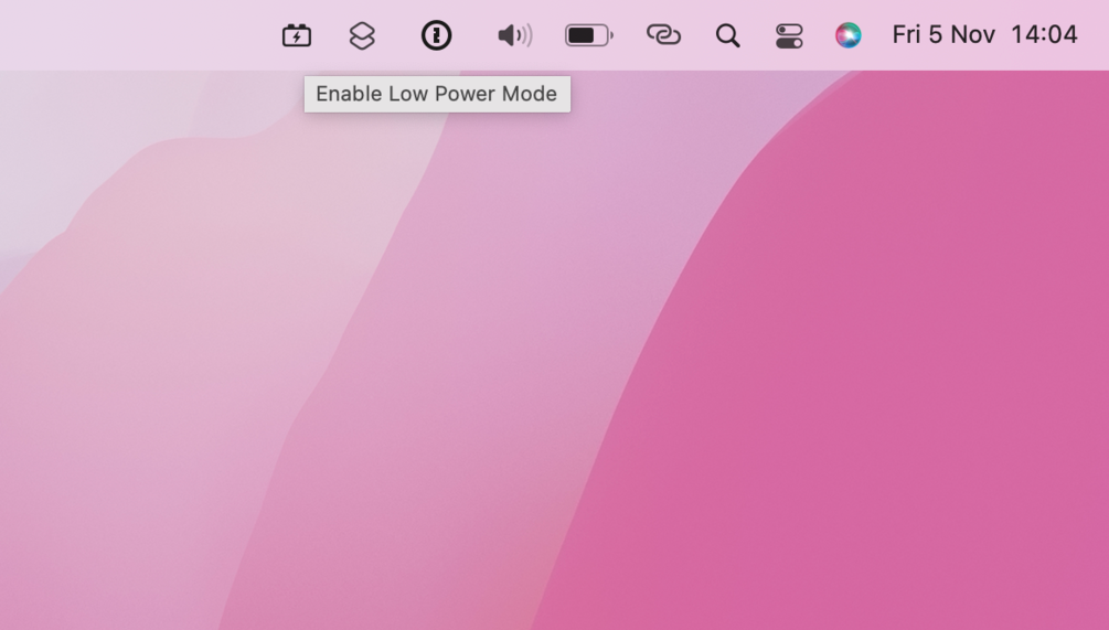 A macOS Monterey screenshot showing the menu bar app Cooldown by Mac developer Jordi Bruin