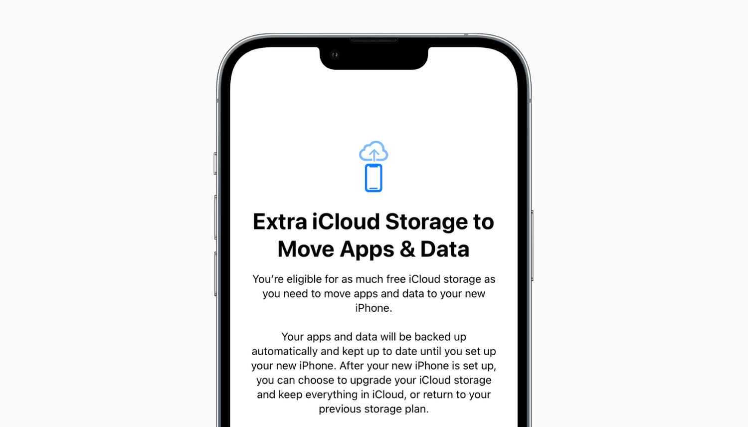 Extra iCloud Storage to Move Apps and Data on iPhone
