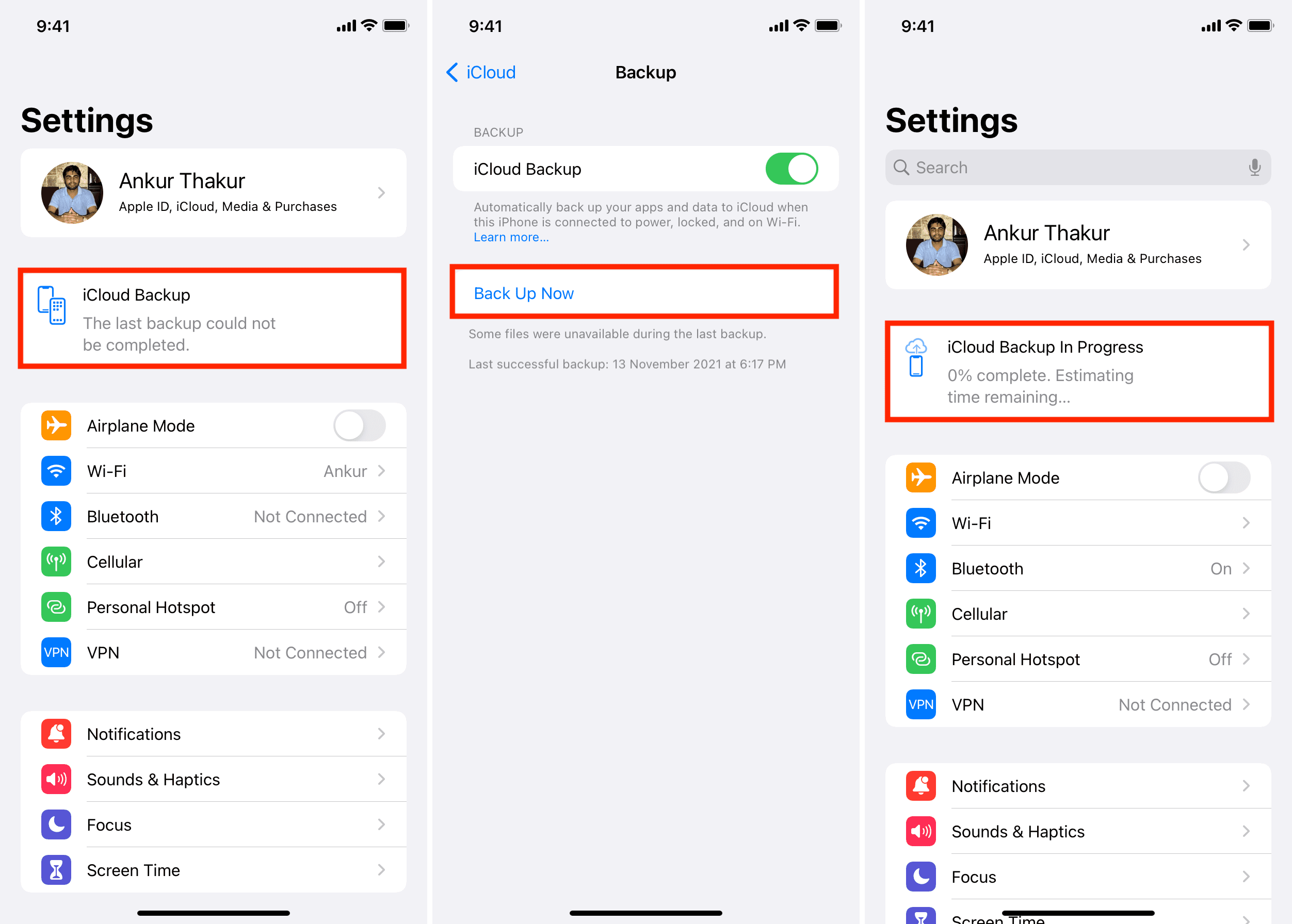 Fix The last backup could not be completed for iCloud backup on iPhone copy