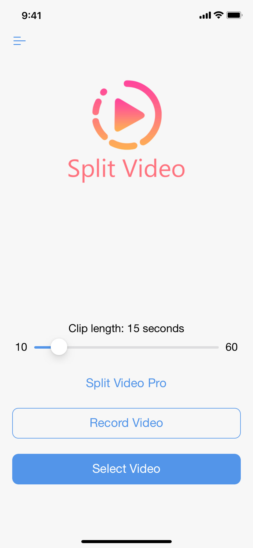 Select video to split for your Instagram story