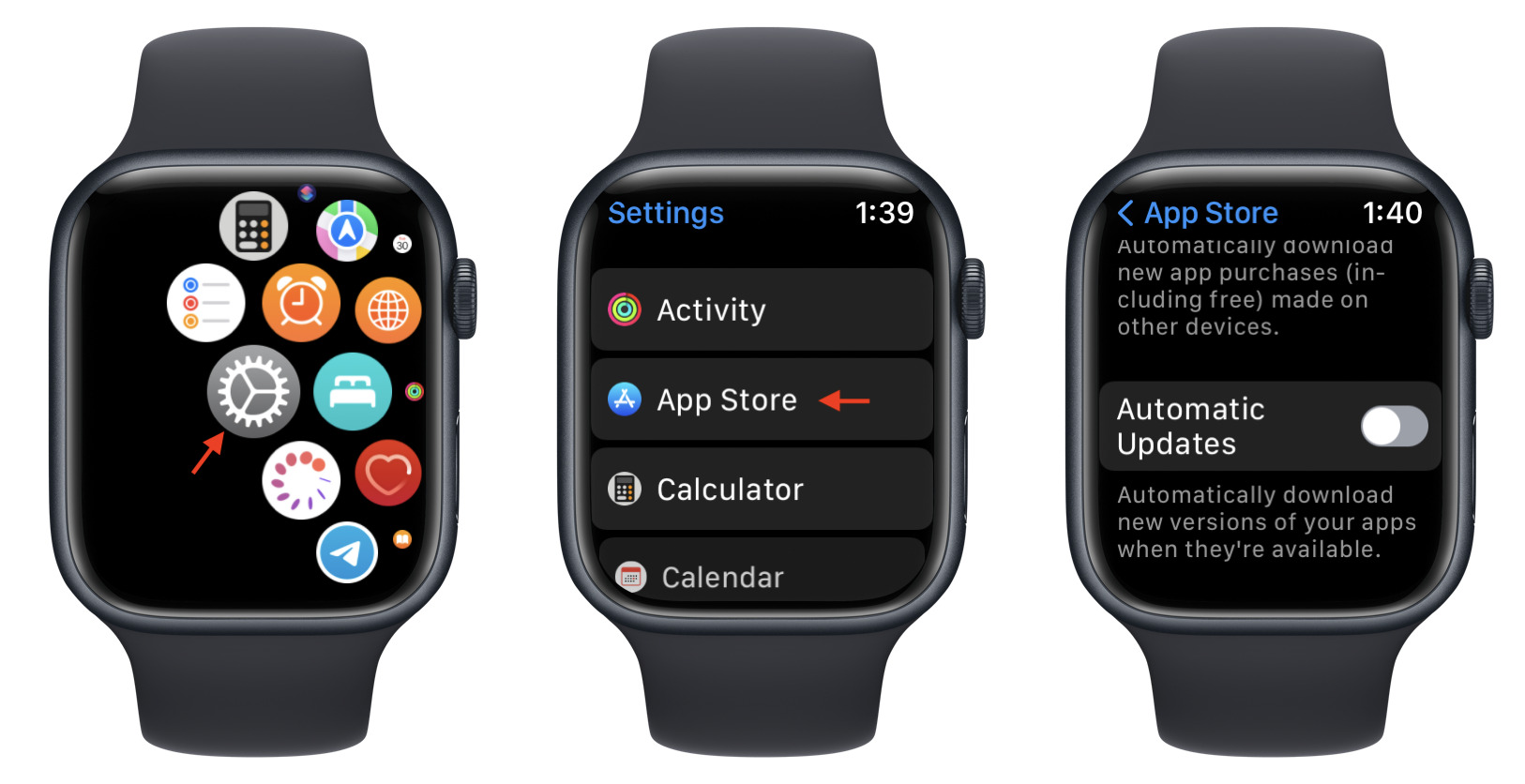 Automatic app updates on Apple Watch