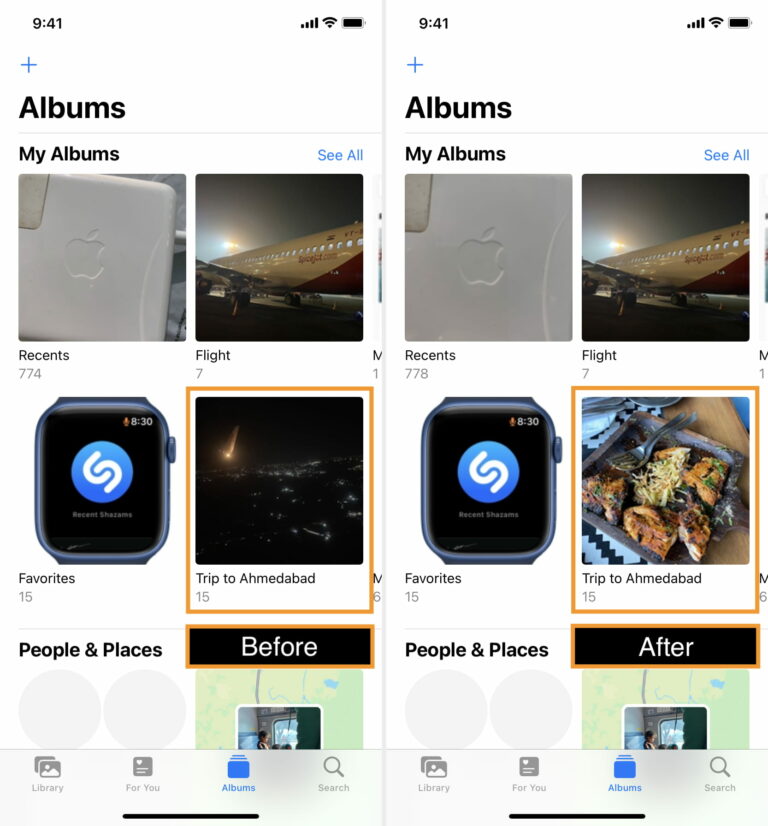 How to change an album cover in Photos app on iPhone, iPad, Mac