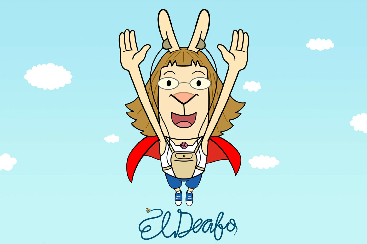 Marketing image showing poster artwork for the Apple TV+ kids show "El Deafo"