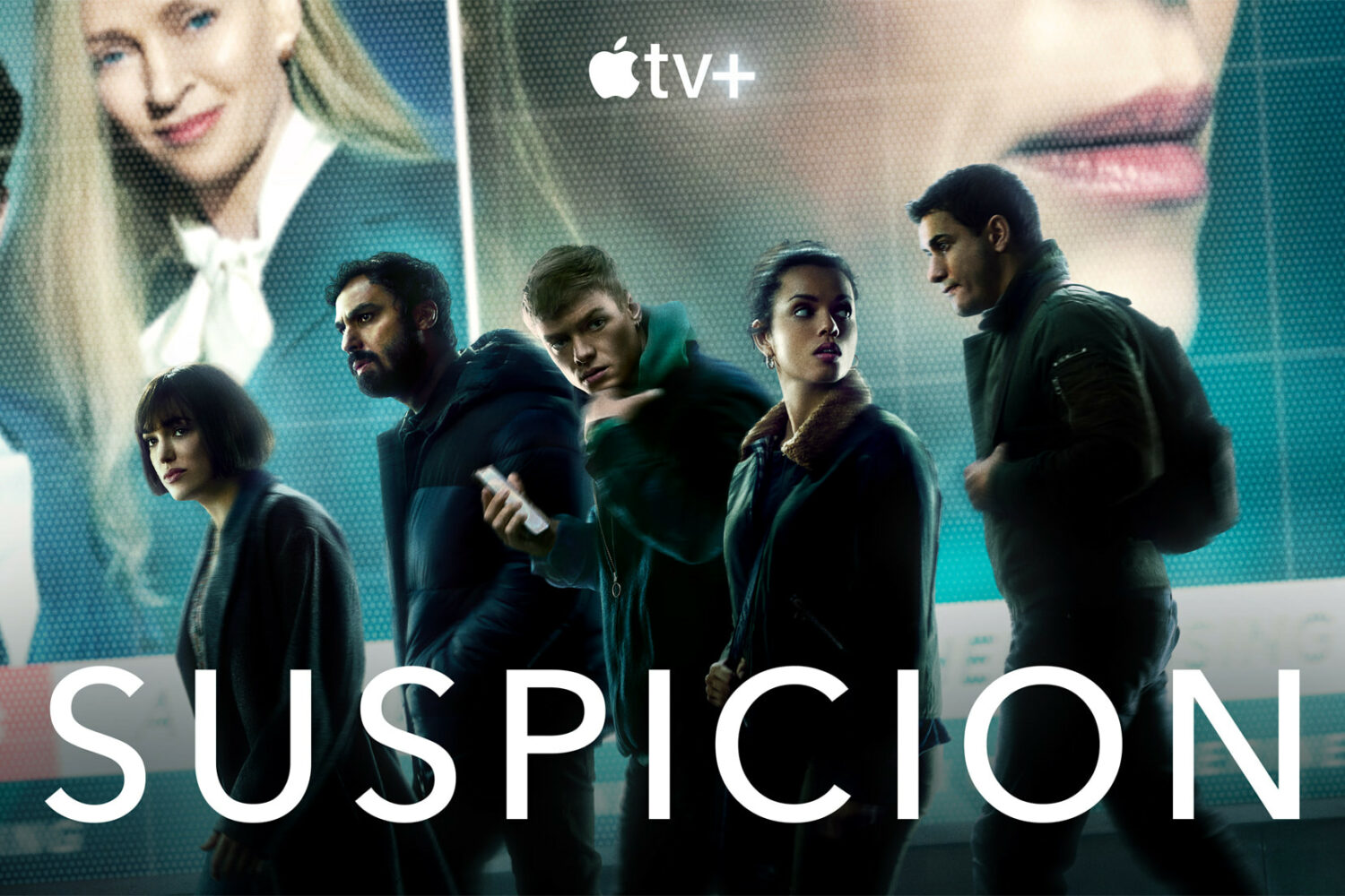 Poster artwork for the Apple TV+ drama thriller series "Suspicion"