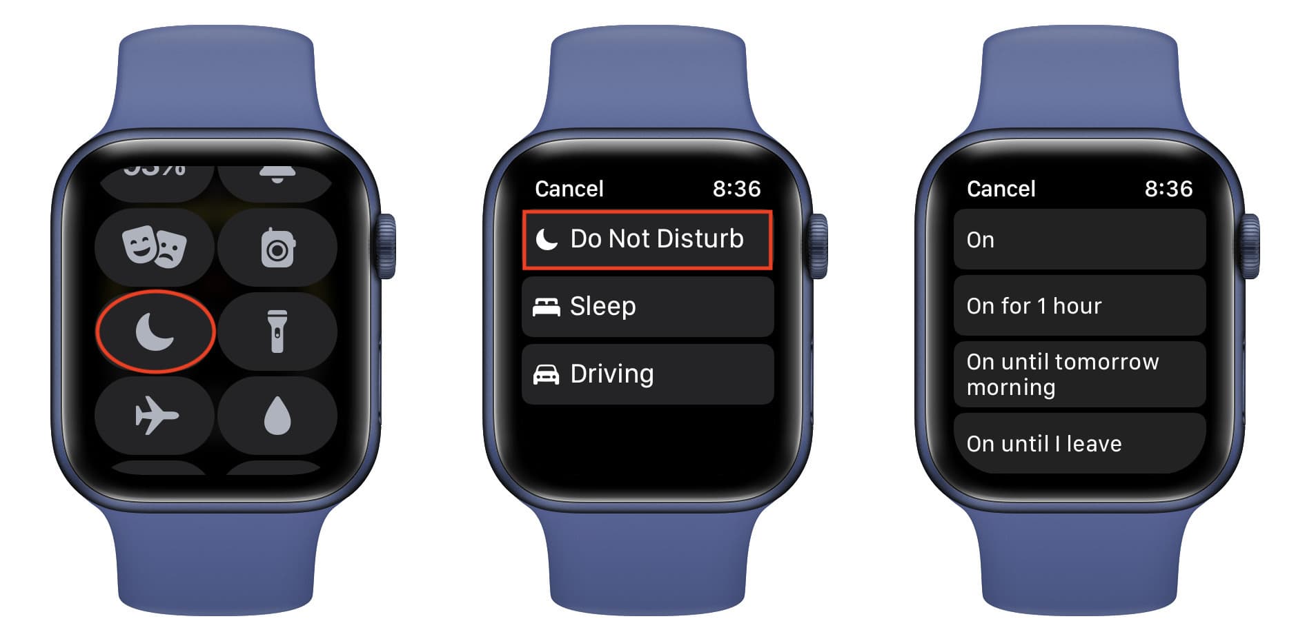 Enable Do Not Disturb Temporarily on Apple Watch