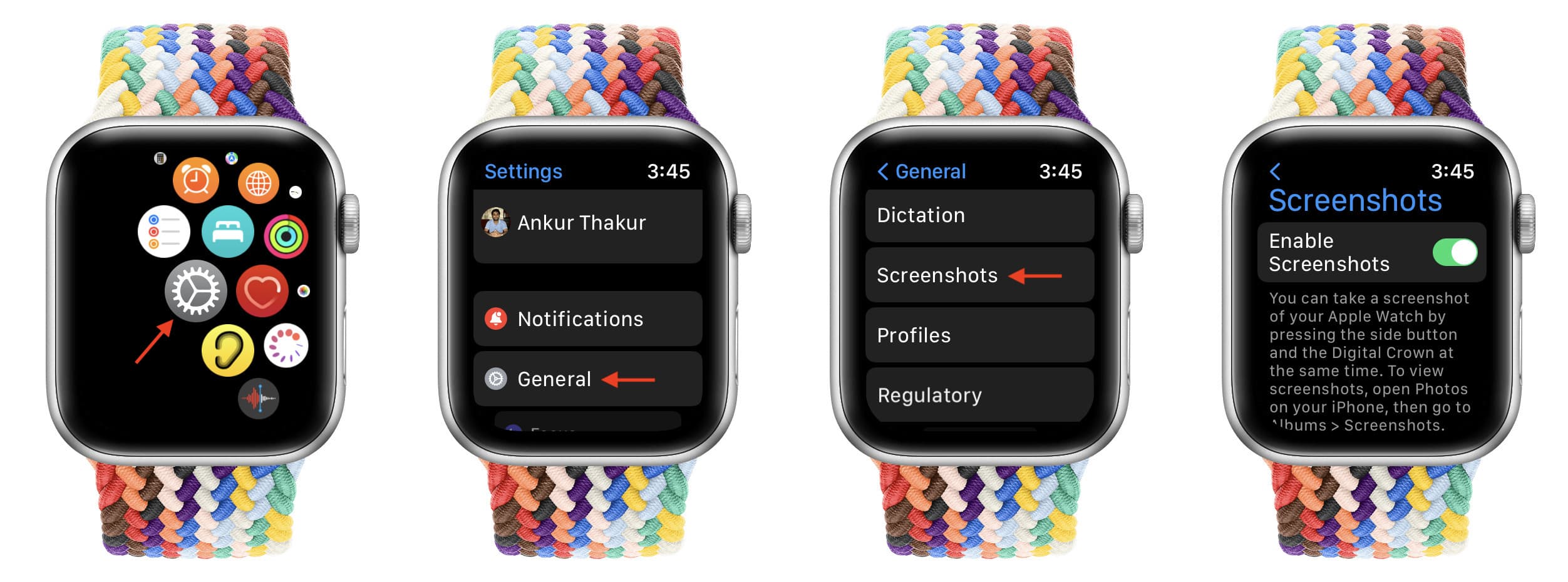 Enable Screenshots on Apple Watch