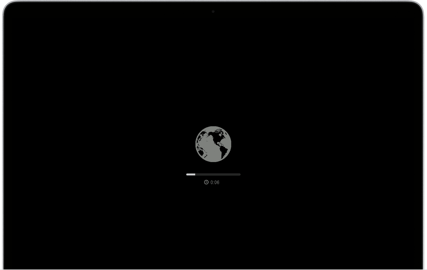 Internet Recovery Screen on Mac