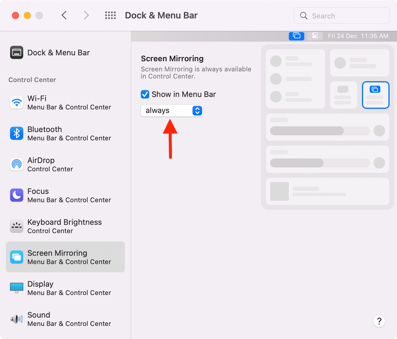 Screen Mirroring System Preferences Mac