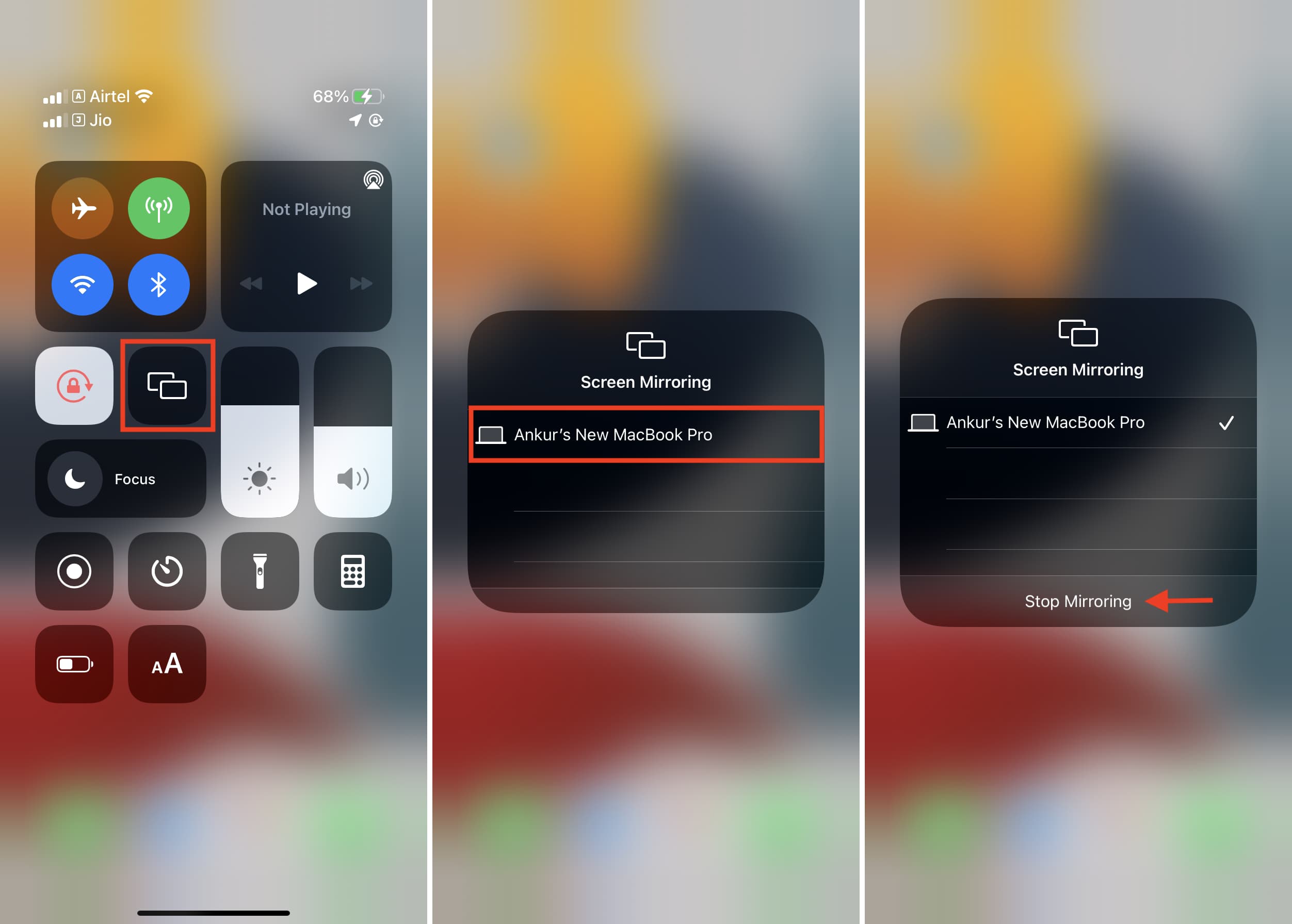 Screen Mirroring from iPhone to Mac