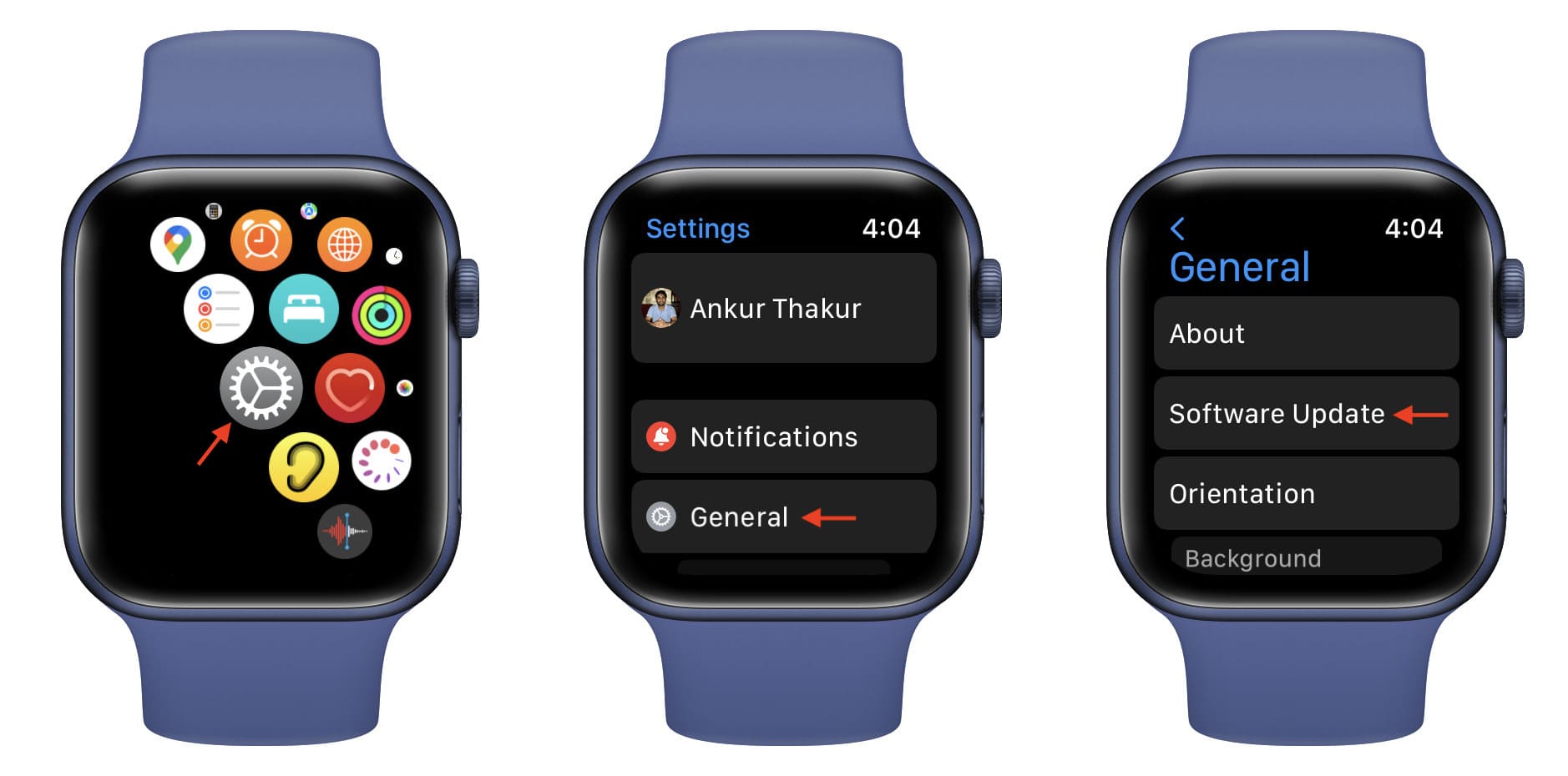 Software Update on Apple Watch