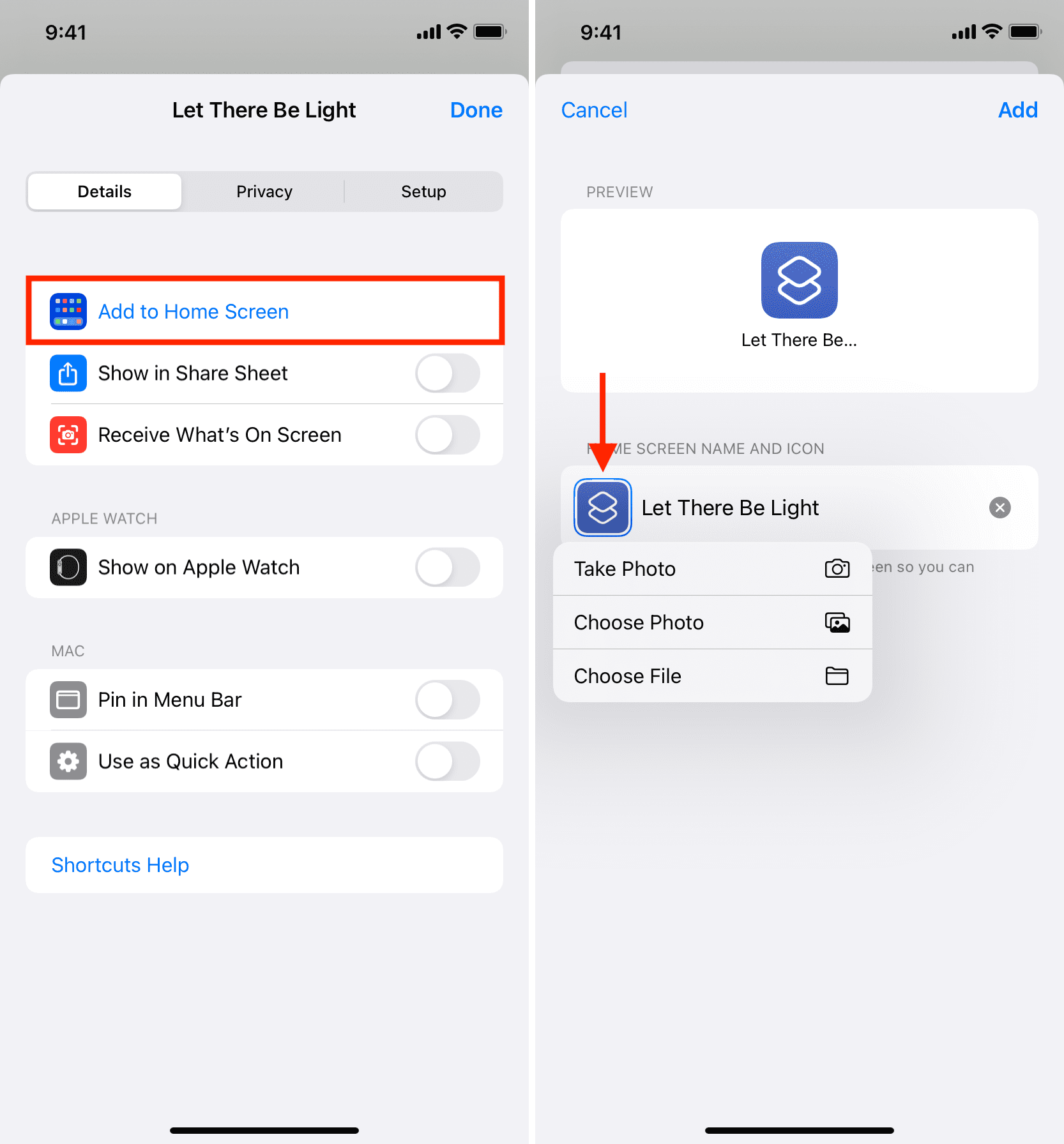 Add flashlight shortcut to Home Screen